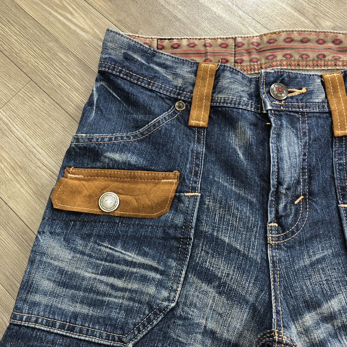 Edwin × If Six Was Nine × Japanese Brand 2000s Edwin Exclusive Vintage Nice Design Faded Jeans Y2K Size US 28 / EU 44 - 5 Thumbnail