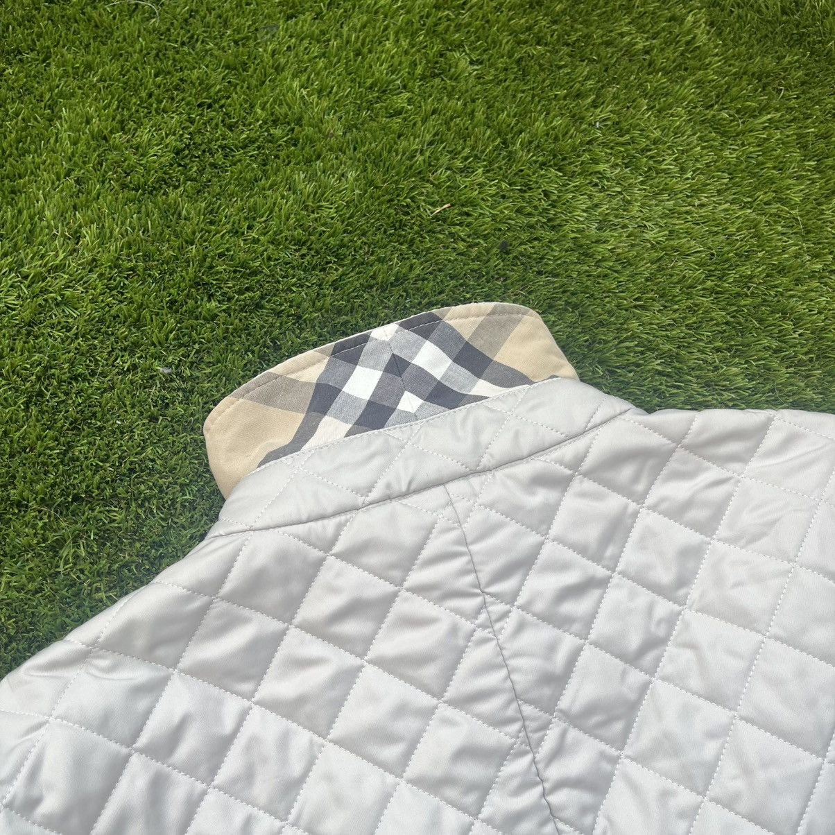 Burberry Burberry Brit Quilted Jacket – Nova Check Lining – Beige Size M / US 6-8 / IT 42-44 - 13 Thumbnail