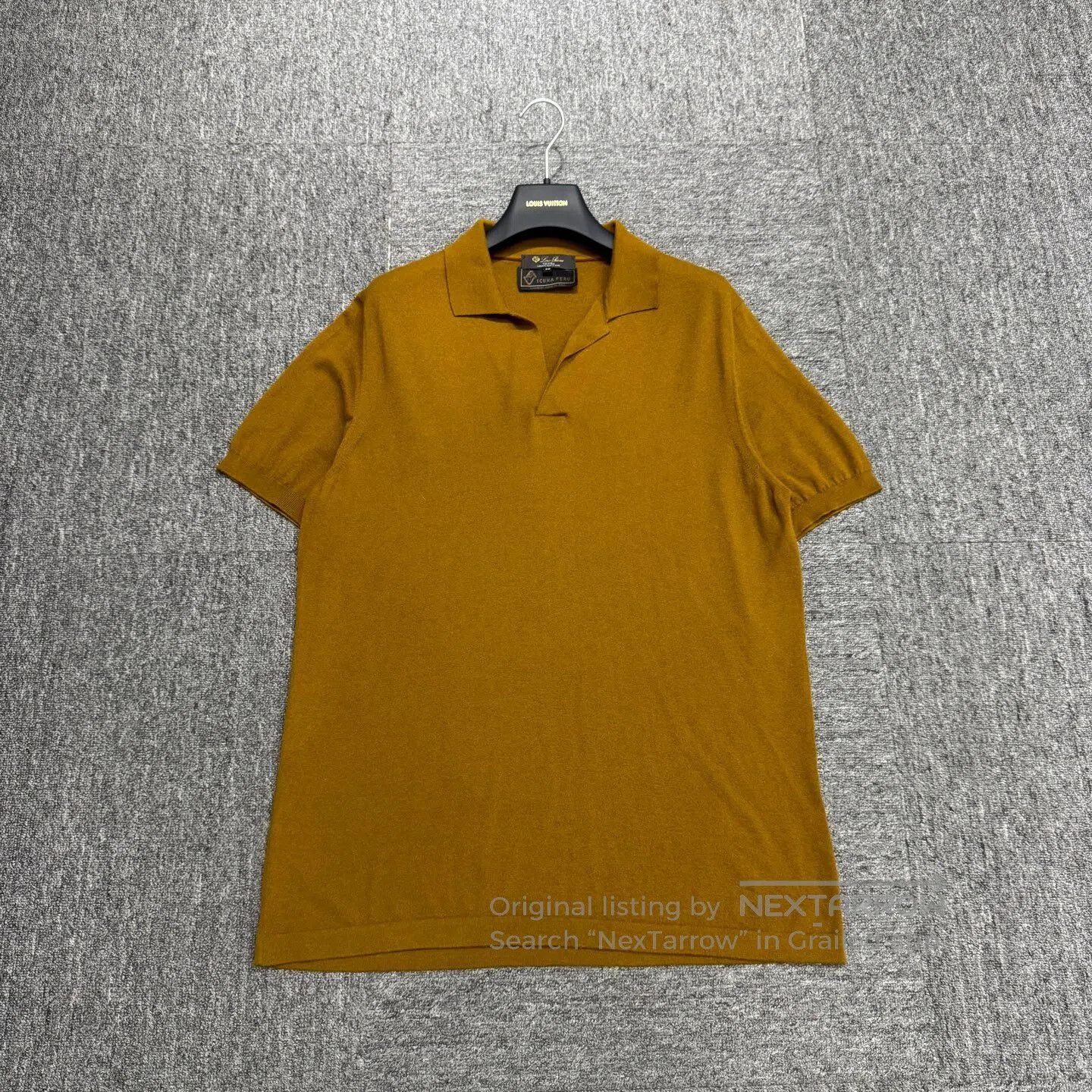 Loro Piana LORO PIANA VICUNA Luma Mao Knit Short-Sleeved Shirt| Size US M / EU 48-50 / 2 - 1 Thumbnail
