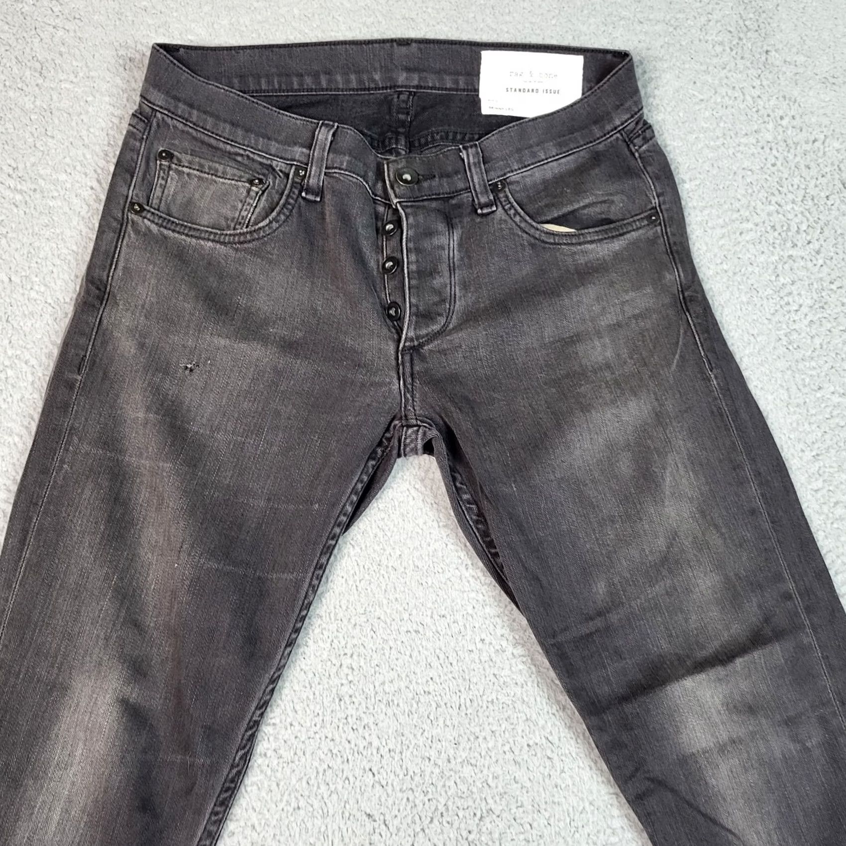 Rag & Bone Rag & bone Standard Issue Fit 1 Skinny Jeans Size 31 Gray Dark Denim Regular Mens Skinny 31 Knit Cotton Polyester Rayon Inseam 29 Baggy? Size US 31 - 5 Thumbnail