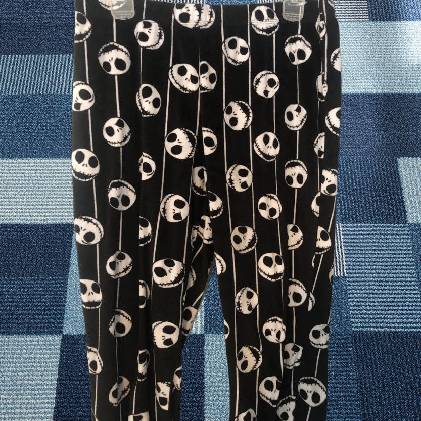 Disney NIGHTMARE Before CHRISTMAS movie Women's LADIES FLEECE lounge Pajama PANTS Sz M, Black, Disney, Pajama Pants Size 32" / US 10 / IT 46 - 1 Thumbnail