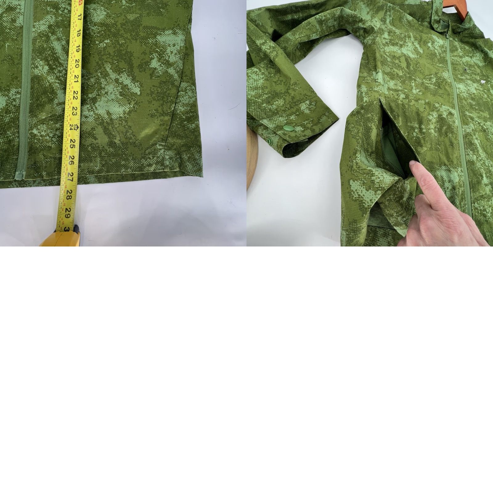 Fabletics VINTAGE? No — Men’s Fabletics The Heights Jacket Green Camo Full Zip M Regular Windbreaker Jacket Mens Green Camouflage Logo Zipper Size US M / EU 48-50 / 2 - 8 Thumbnail