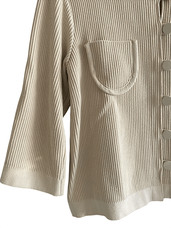Chloe Heavy weight ribbed sweater jacket Size M / US 6-8 / IT 42-44 - 6 Thumbnail