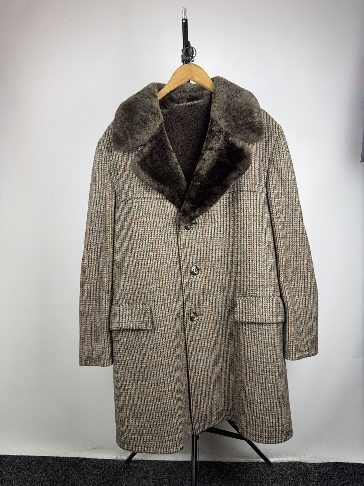Vintage Vintage Shearling Wool Coat Borg Lined Heavy Winter Size US L / EU 52-54 / 3 - 1 Thumbnail