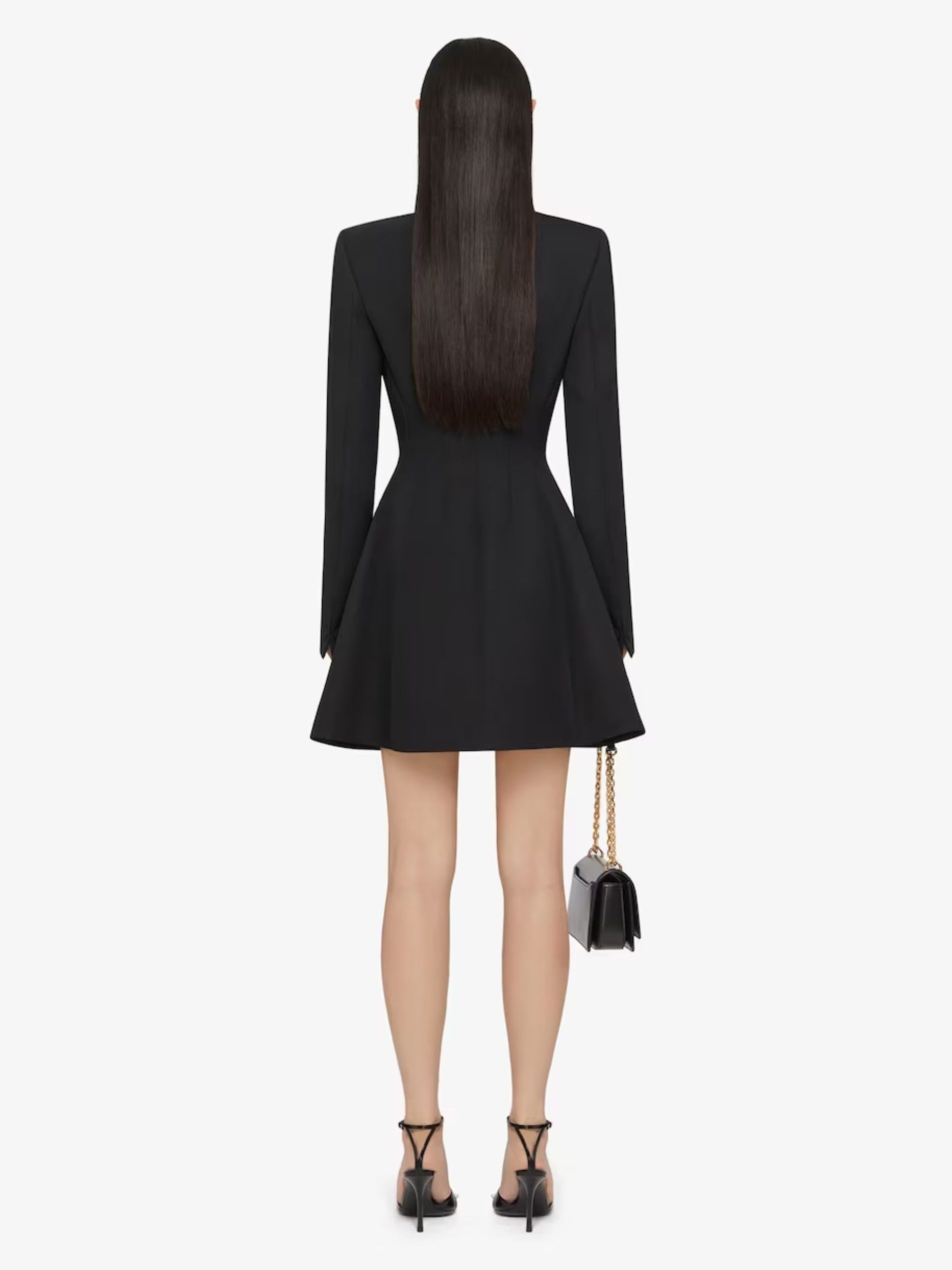 Givenchy o1w1db10325 Hourglass Dress in Black Size S / US 4 / IT 40 - 4 Thumbnail