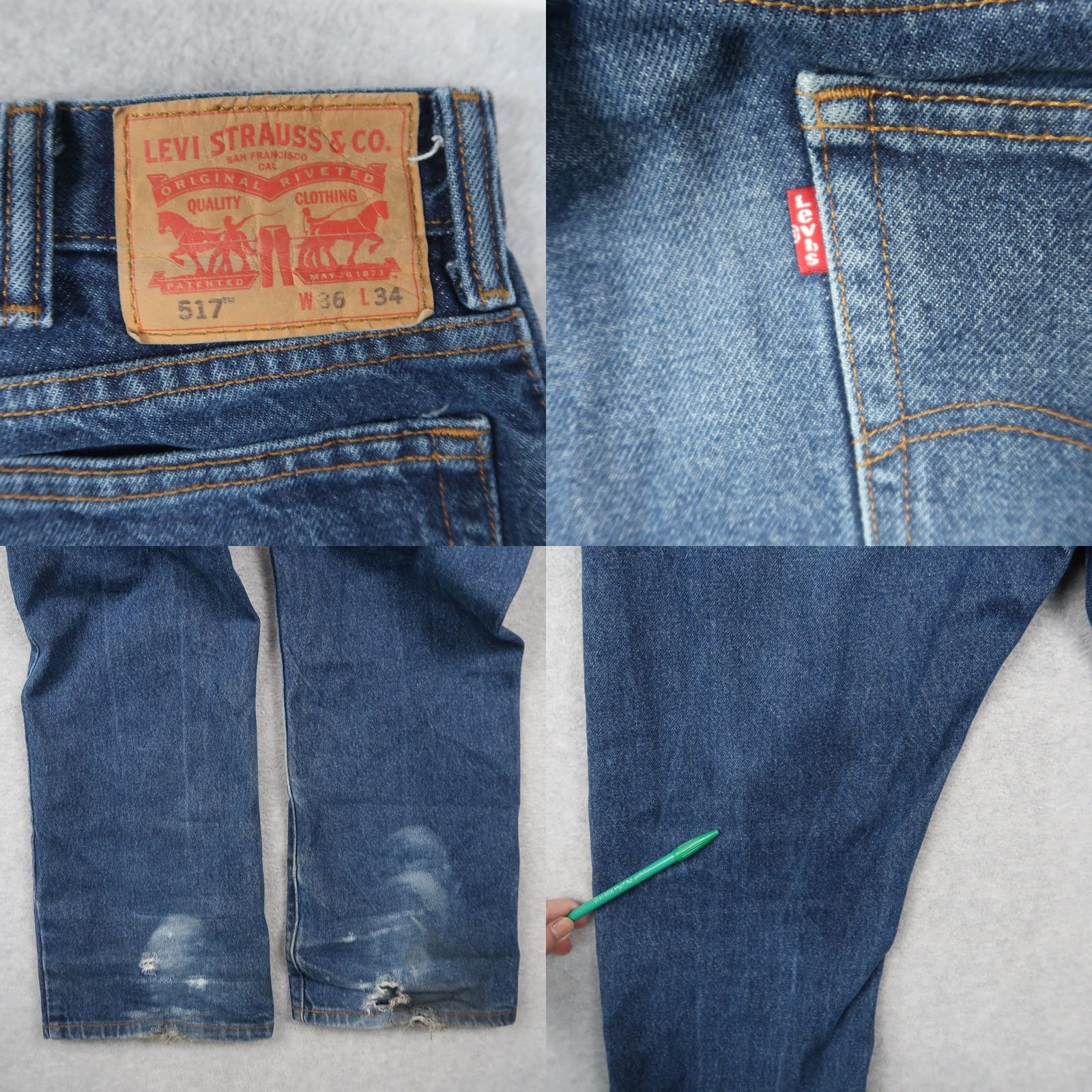 Levi's VINTAGE Levi's 517 Jeans Men's Bootcut Denim Blue 36x34 Cotton Regular) Size US 36 / EU 52 - 9 Thumbnail