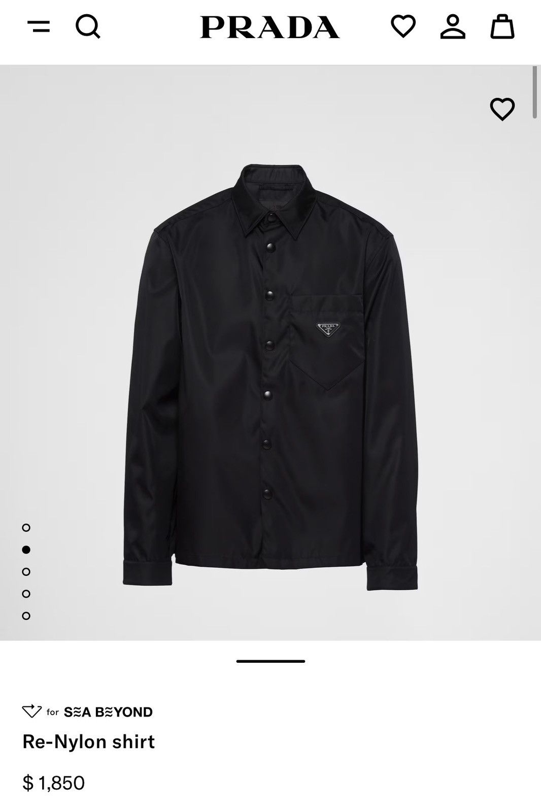 Prada Prada re-nylon shirt Size US S / EU 44-46 / 1 - 1 Thumbnail