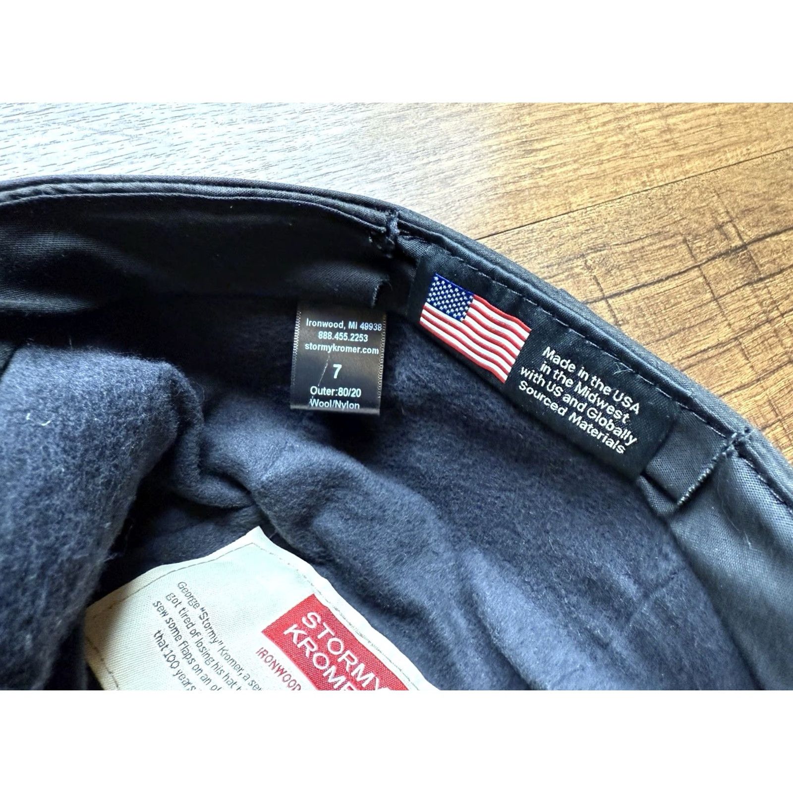 Vintage Stormy Kromer Hat Cap Mens 7 Gray Black Plaid Wool Winter Made USA Ear Flap Lined Baseball Cap Men Size ONE SIZE - 8 Thumbnail