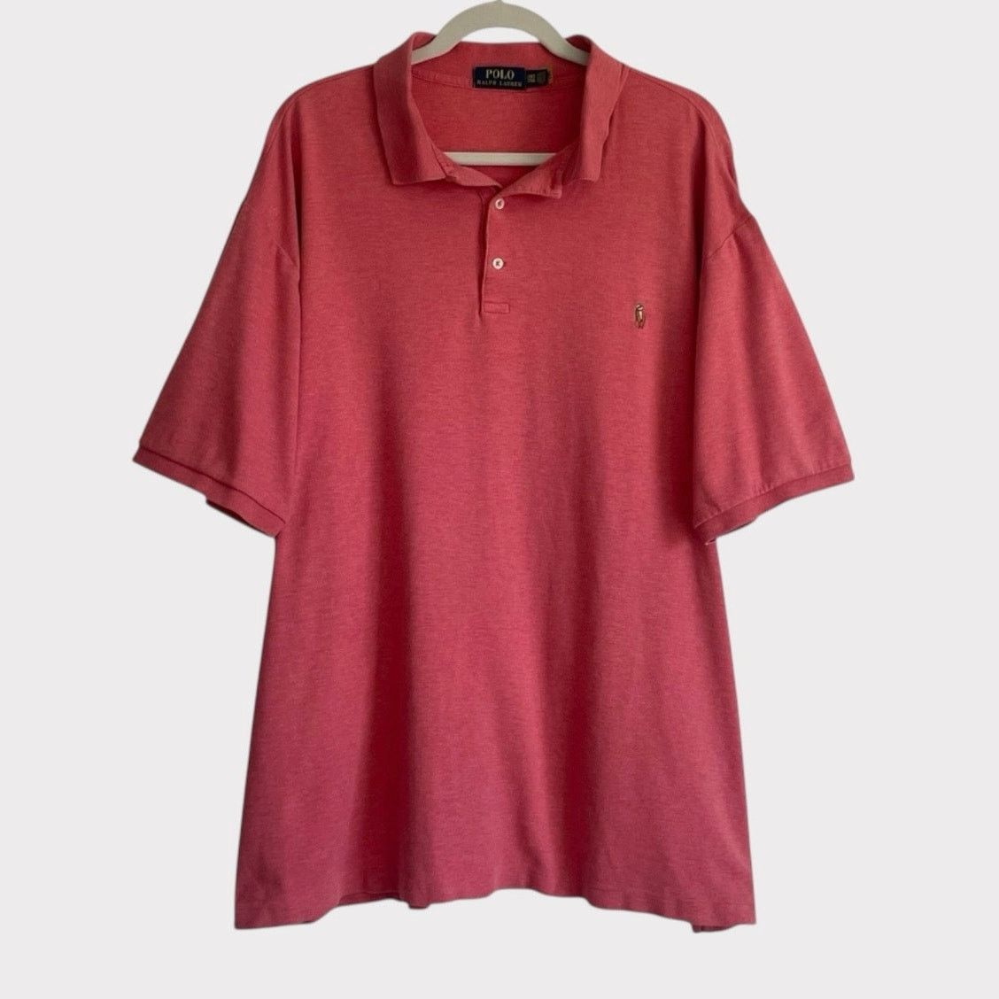 Polo Ralph Lauren Polo Ralph Lauren Mens Coral Pink Short Sleeve Polo Shirt Size US XXL / EU 58 / 5 - 1 Thumbnail