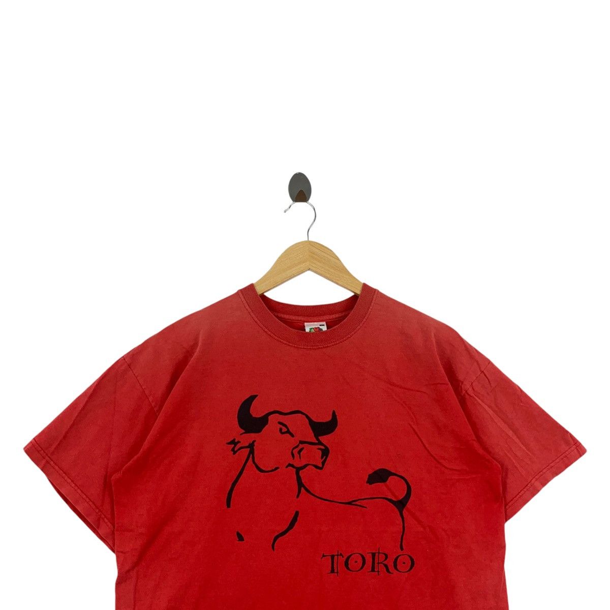 Fruit Of The Loom TORO Mexican Buffalo Print Fruit Of Loom Red Short Sleeve Size US L / EU 52-54 / 3 - 2 Thumbnail