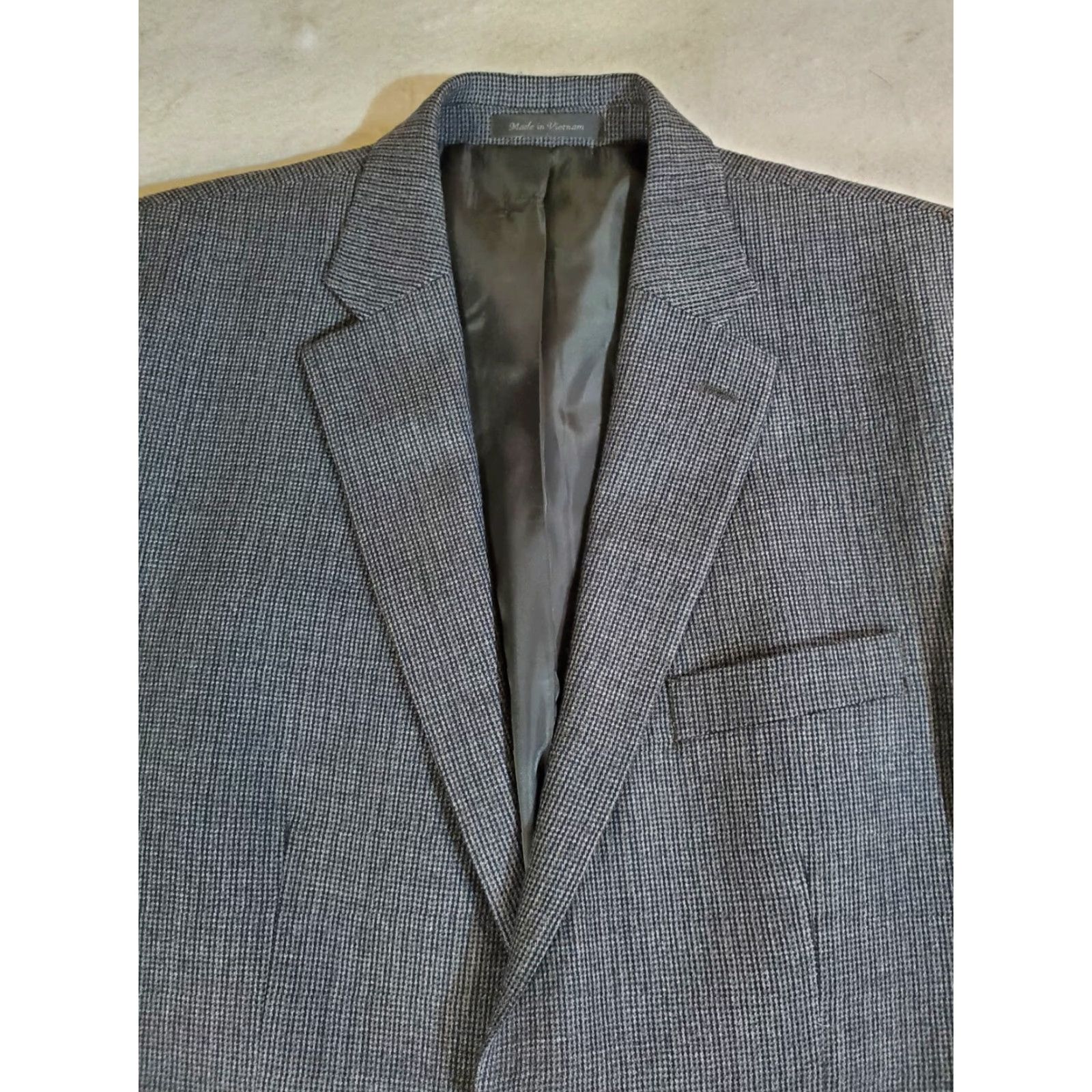 Chaps Chaps by Ralph Lauren Signature Gray 100% Wool Blazer Sport Coat Mens Size 44R Size 44R - 3 Thumbnail