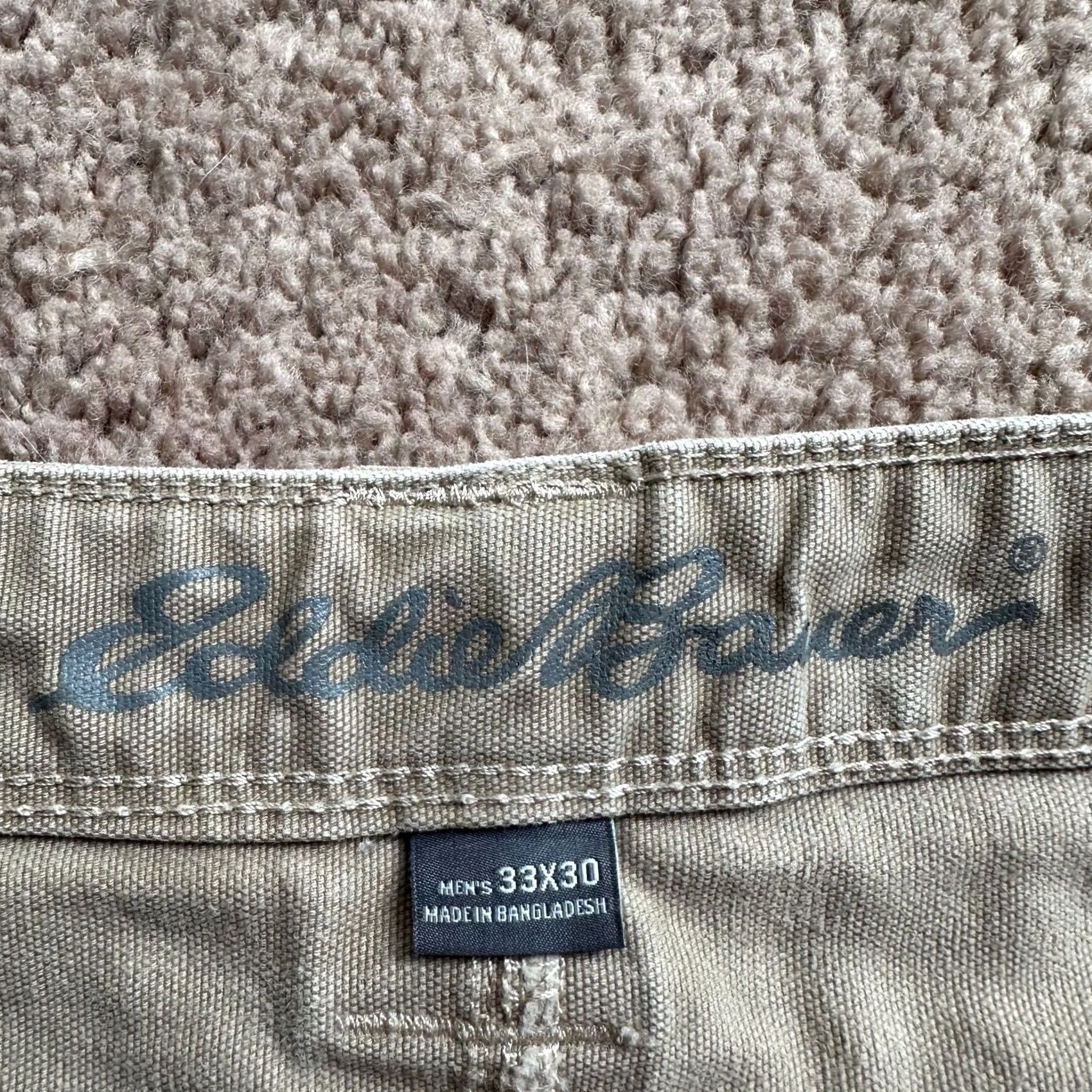 Eddie Bauer Eddie Bauer Pants Mens 33x29 Brown Straight Leg Mid Rise Double Knee Workwear Canvas Size US 33 - 4 Thumbnail