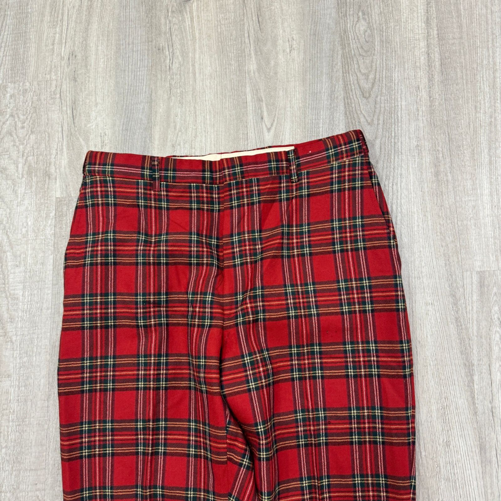 Orvis Vintage Orvis Plaid Tartan Pants Men s Size 36 Red Wool Grailed