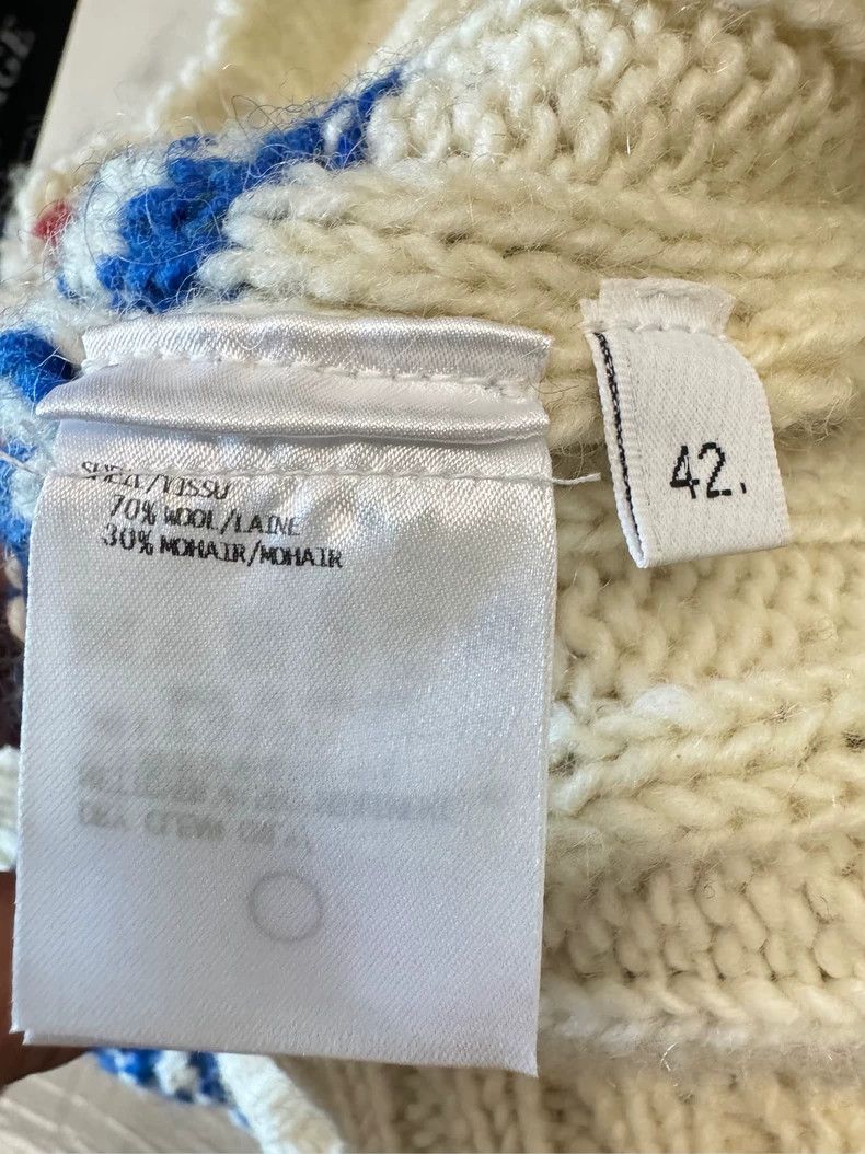Thom Browne Thom Browne White striped knit cardigan Size US XS / EU 42 / 0 - 6 Thumbnail