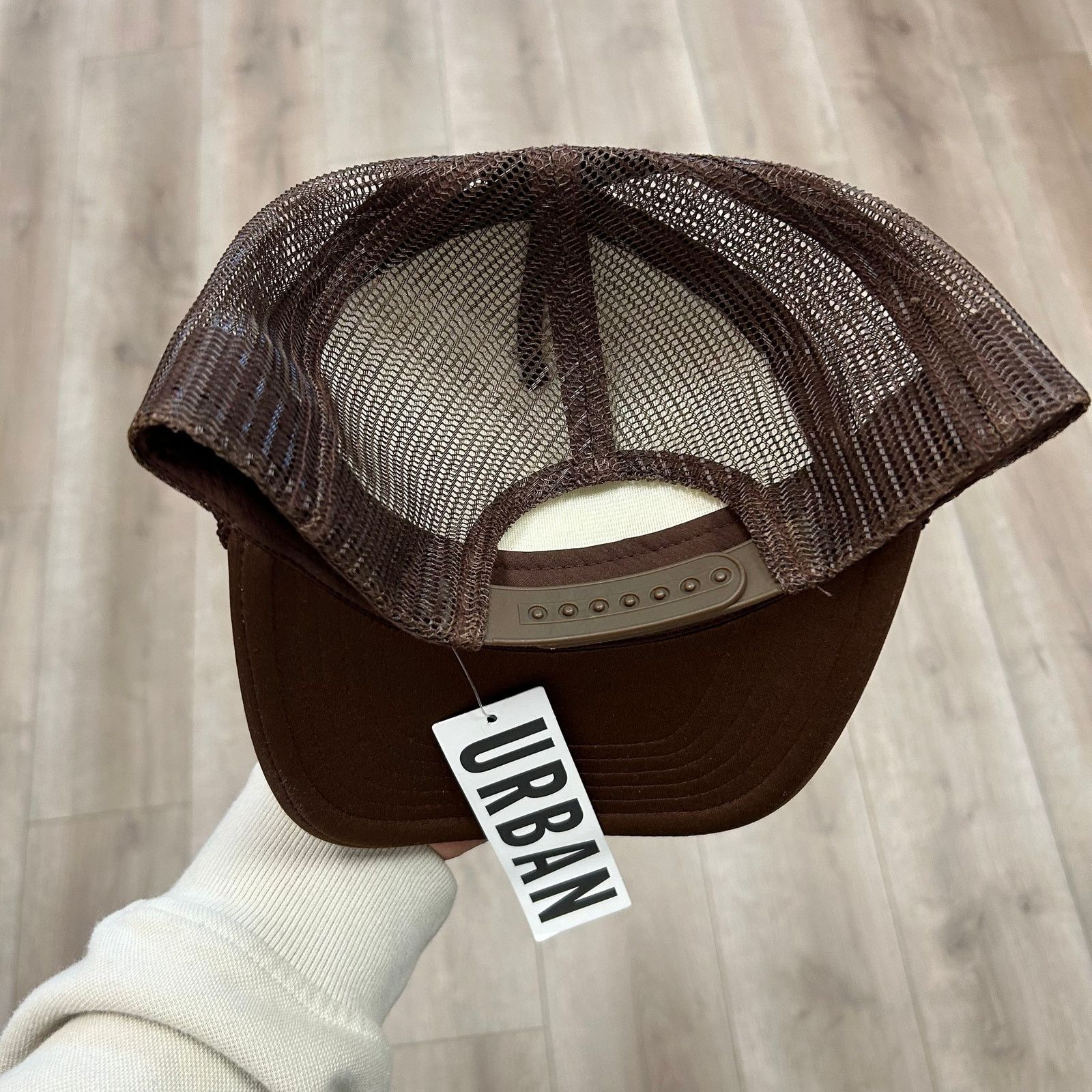 Urban Outfitters New Urban Outfitters Positive Vibes Trucker Hat Cap Brown Size ONE SIZE - 4 Thumbnail
