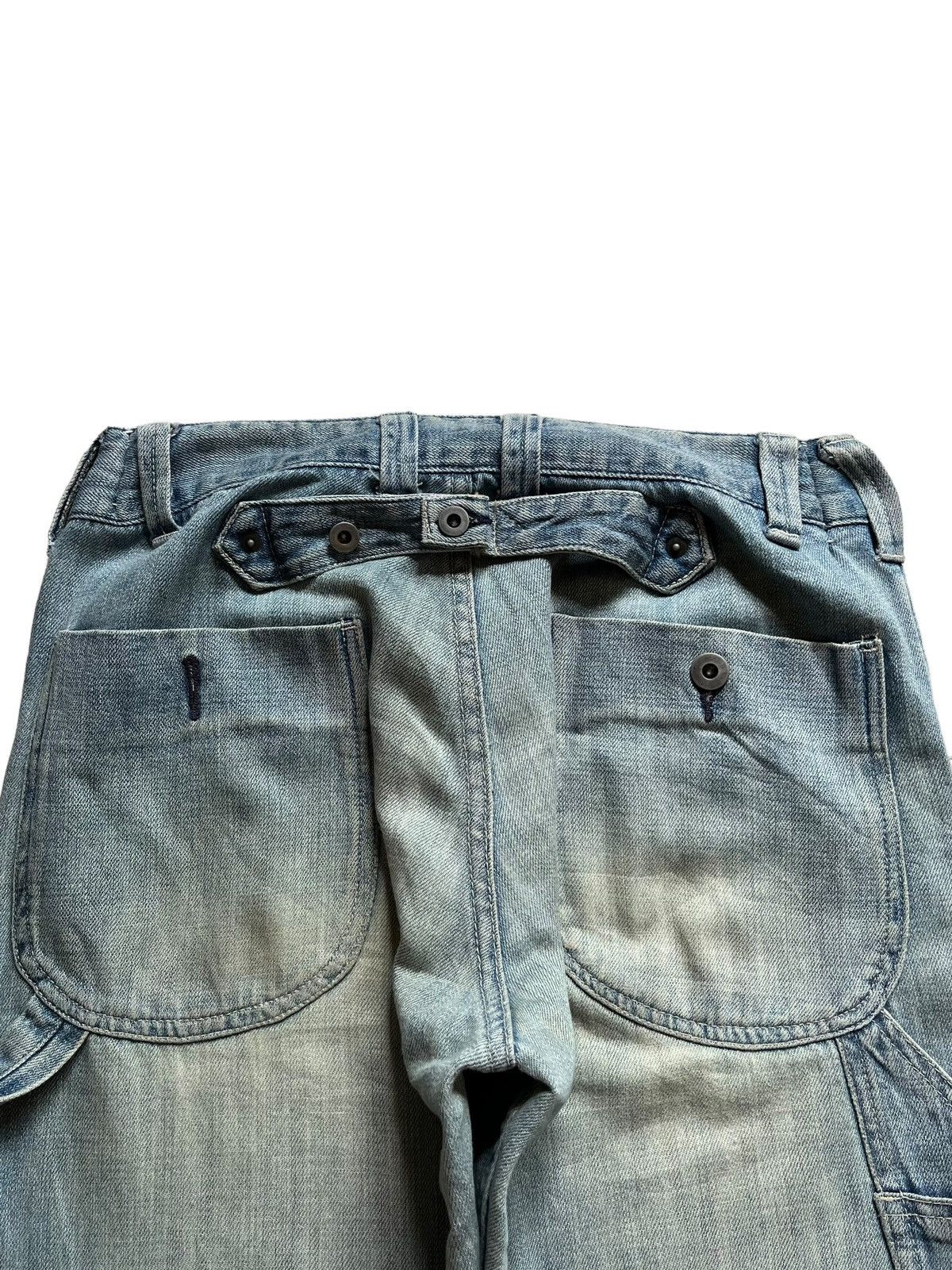 Japanese Brand Vintage Japanese Brand Buckle Back Carpenter Baggy Jeans Size 29" - 8 Thumbnail