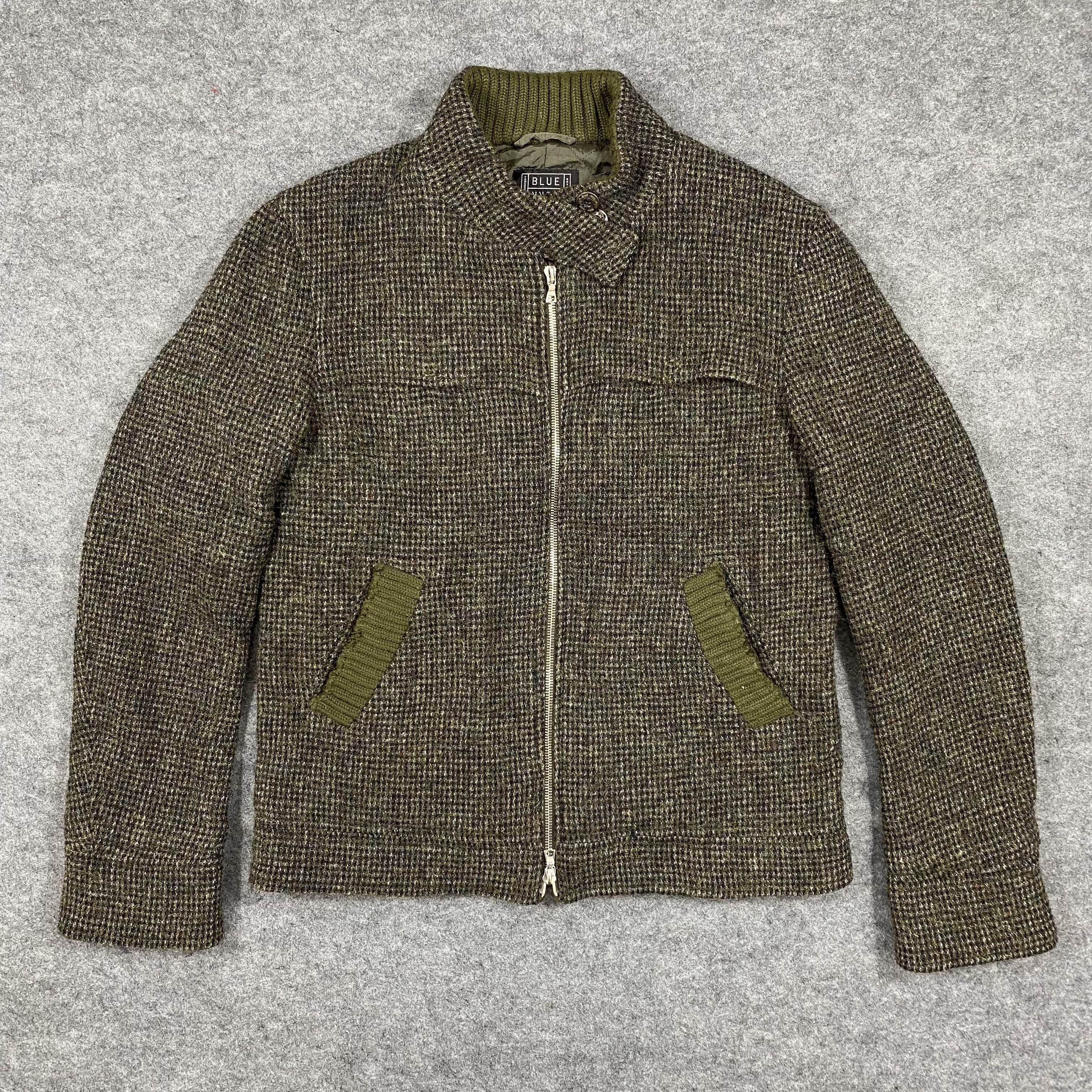 Harris Tweed BLUE WORK TOMORROWLAND Harris Tweed Wool Bomber Jacket-J551 Size US M / EU 48-50 / 2 - 1 Thumbnail