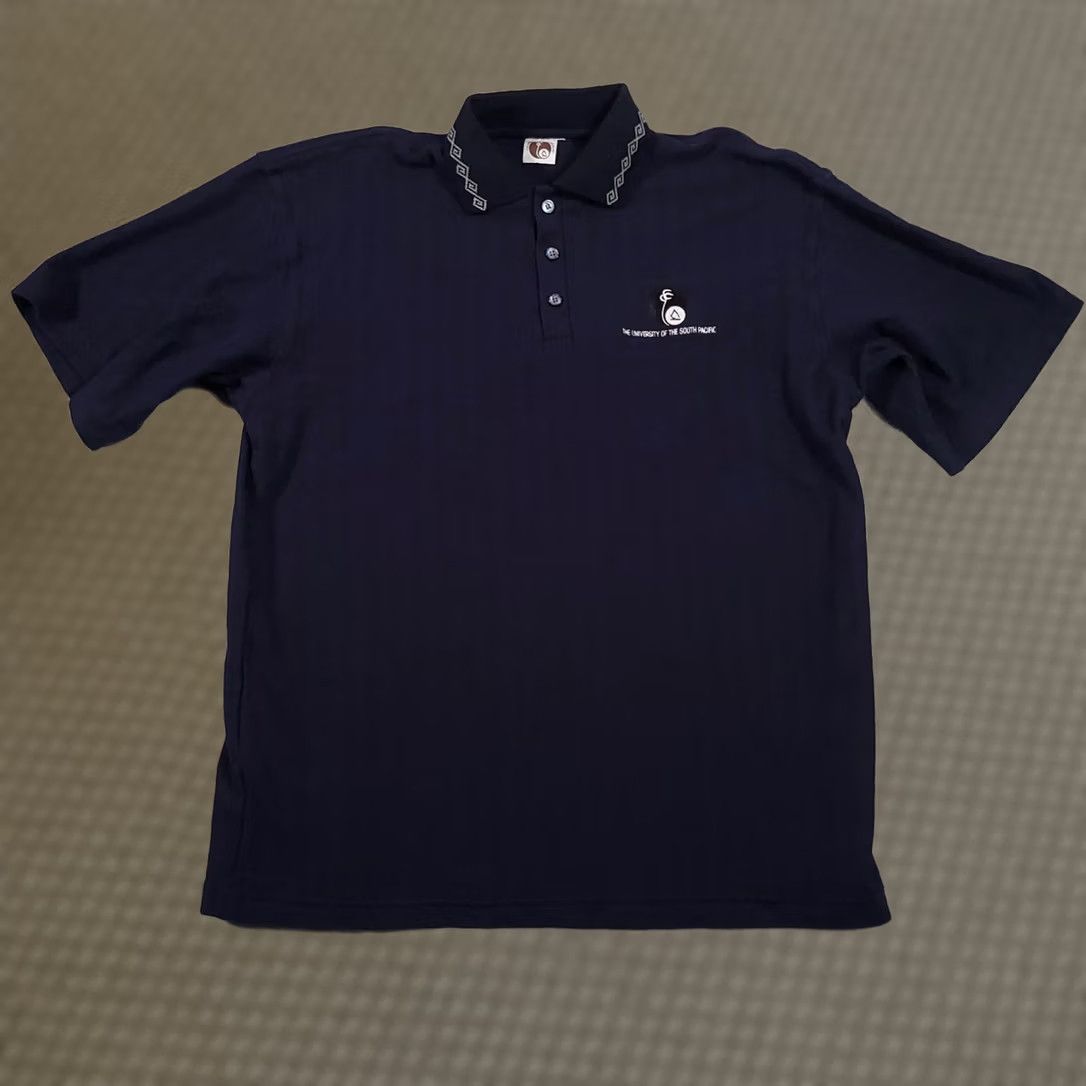 Vintage South Pacific USP University Polo Shirt Adult 3XL Blue Short Sleeve Research Polo Mens 90s Island VINTAGE Size US XXL / EU 58 / 5 - 1 Thumbnail