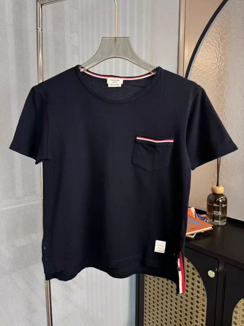 Thom Browne Thom browne Navy blue, dark blue, gray satin pocket stripe Size US XS / EU 42 / 0 - 1 Thumbnail