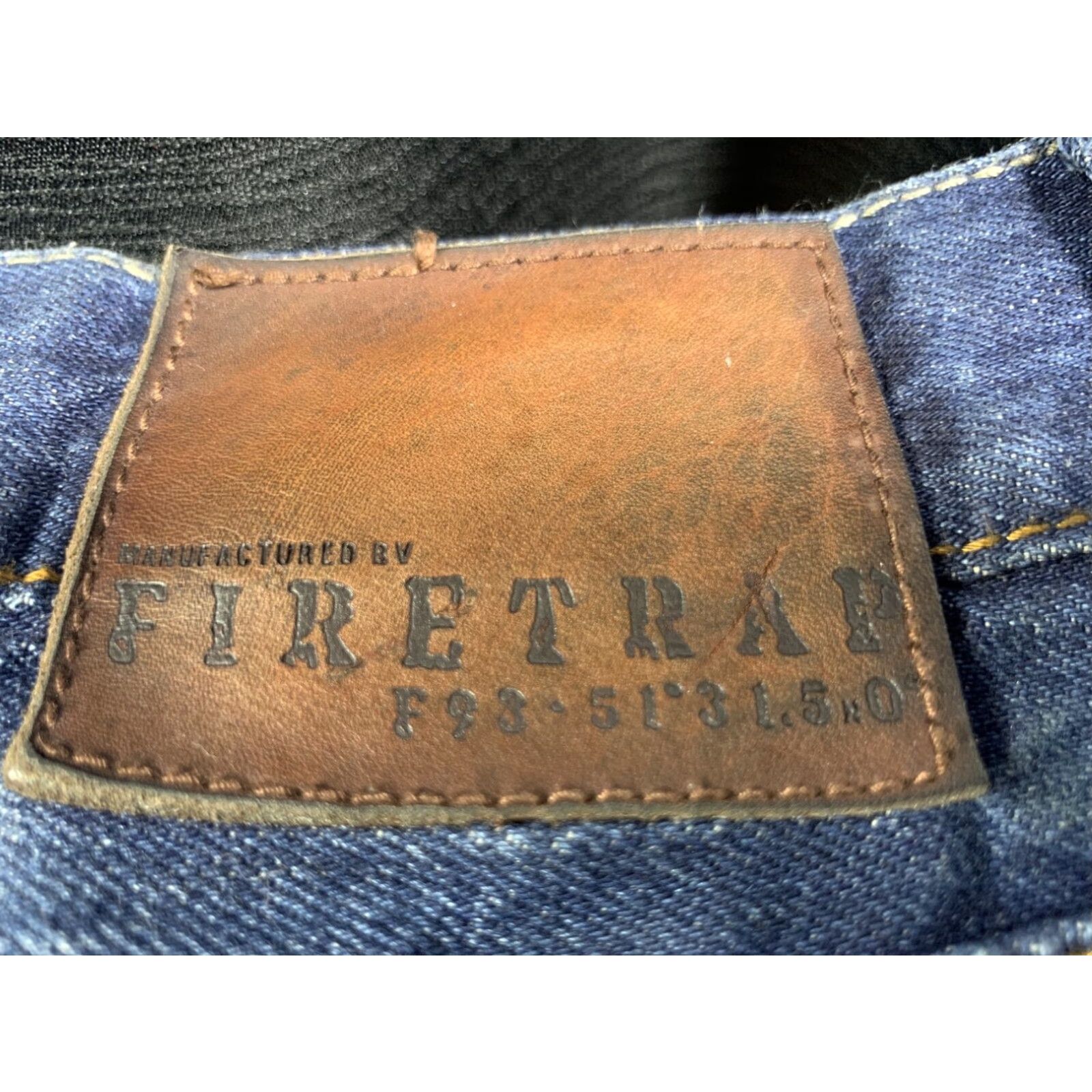 Firetrap VINTAGE Firetrap Distressed Button Fly Jeans 38x33 Blue Straight Leg Mens Size US 38 / EU 54 - 6 Thumbnail