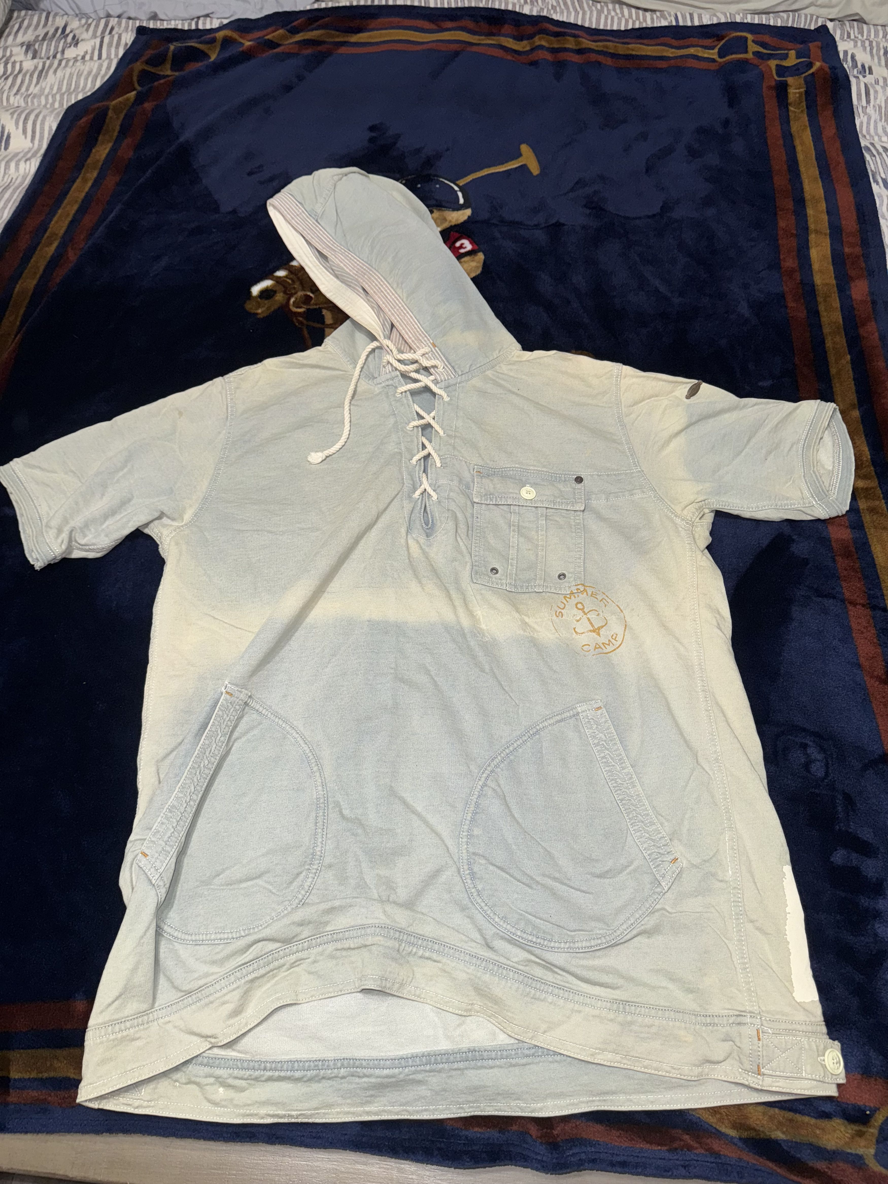Avirex AVIREX LIGHT BLUE DENIM HOODIE SIZE 2XL Size US XXL / EU 58 / 5 - 1 Thumbnail