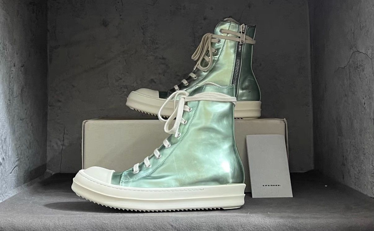 Rick Owens Rick Owens Mirror Metallic Bubble Converse-Inspired Sneakers Size US 8 / IT 38 - 5 Thumbnail