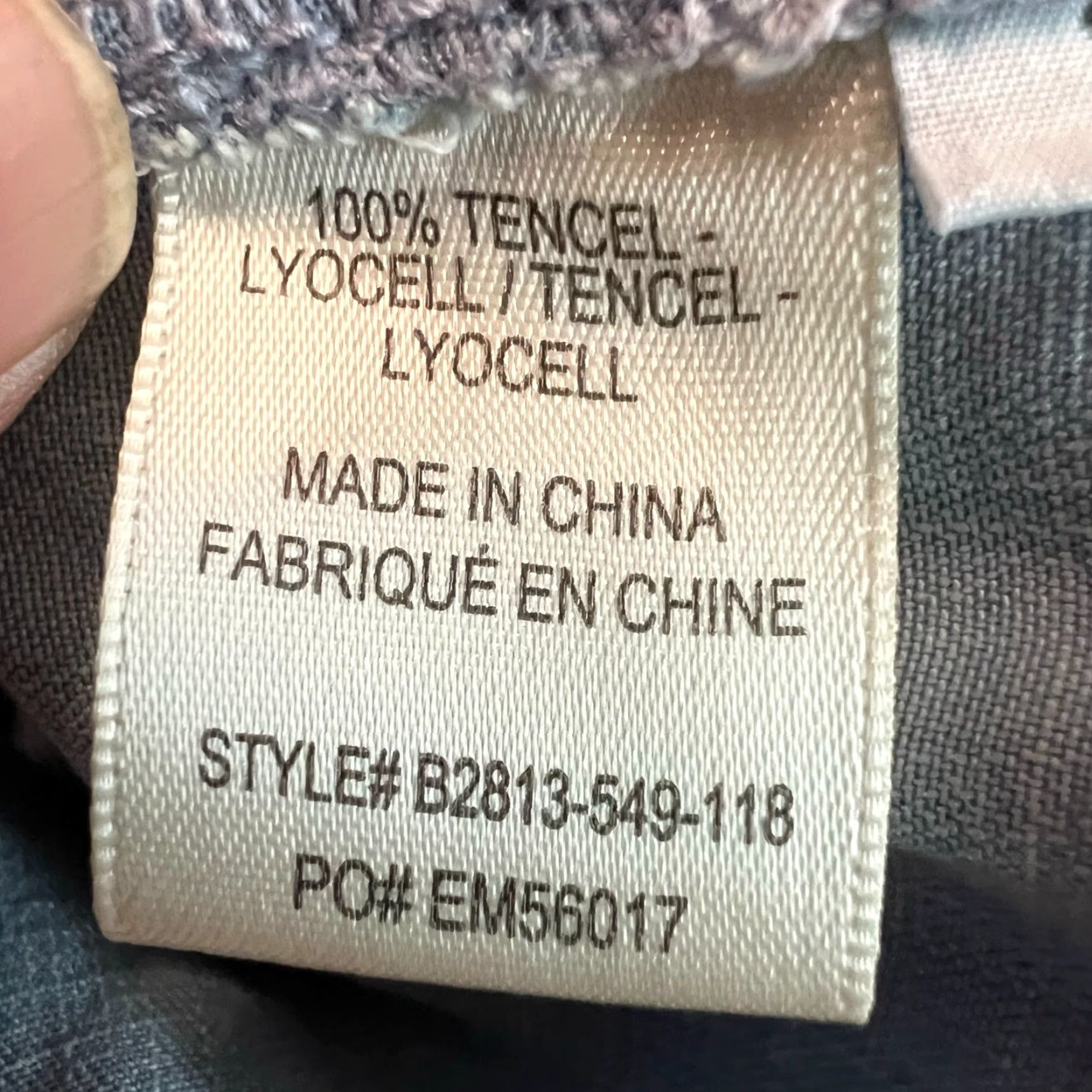Bell Bella Dahl Denim Blouse 3/4 Sleeve Womens S Blue - Casual Workwear Shirt, Lyocell Denim, Button Front, Pockets, Classic Style Women’s Size S Size S / US 4 / IT 40 - 7 Thumbnail