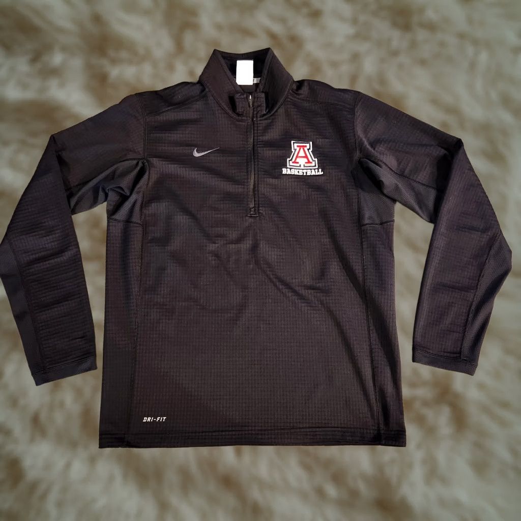 Nike VINTAGE Nike Arizona Wildcats Track Jacket Full Zip Dri Fit Basketball Men Medium Black Size US M / EU 48-50 / 2 - 1 Thumbnail