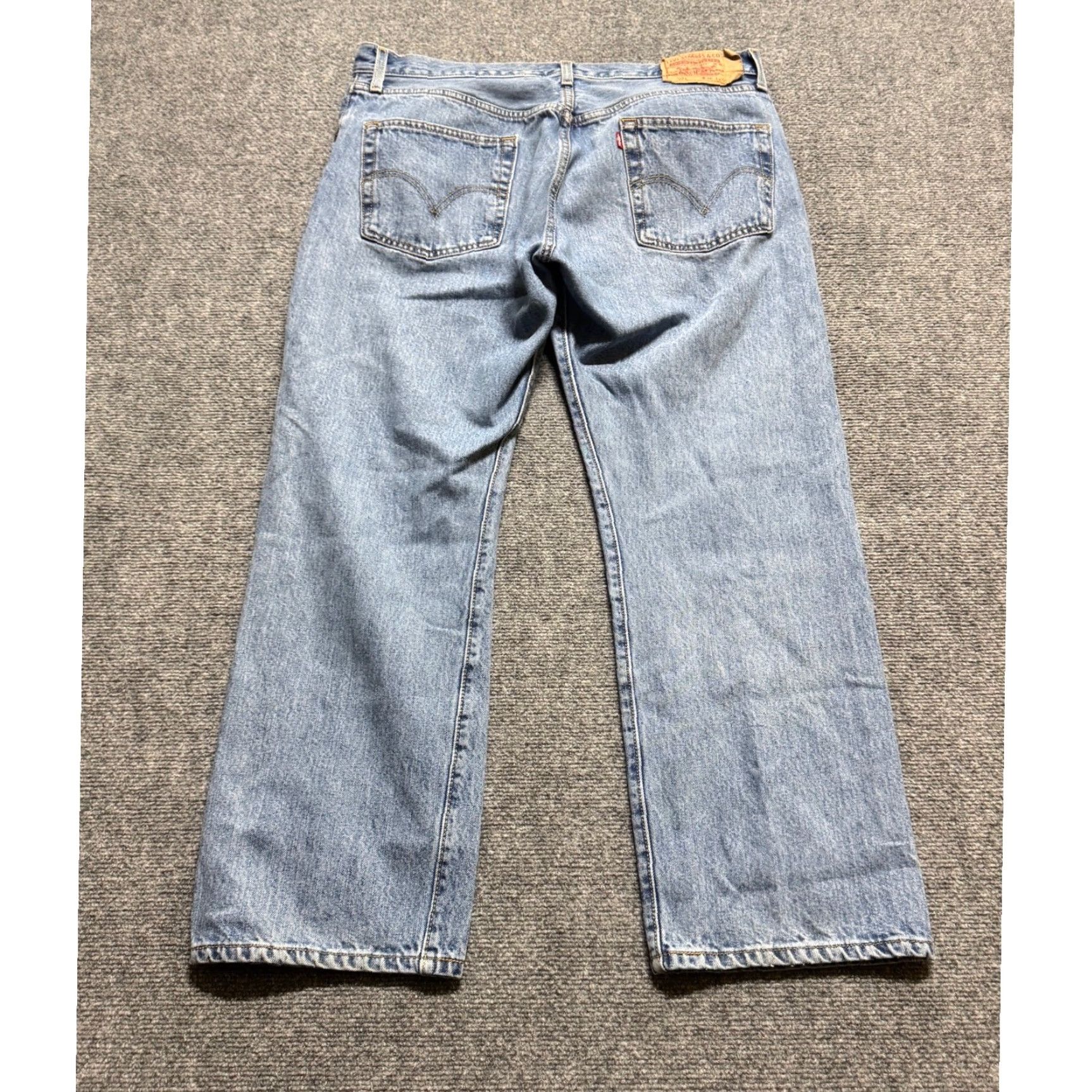 Levi's VINTAGE Levi's 501 Jeans Men 36x28 Light Blue Wash Straight Regular Inseam 28 Fly Button Paper Tag Cotton Cap Size US 36 / EU 52 - 3 Thumbnail