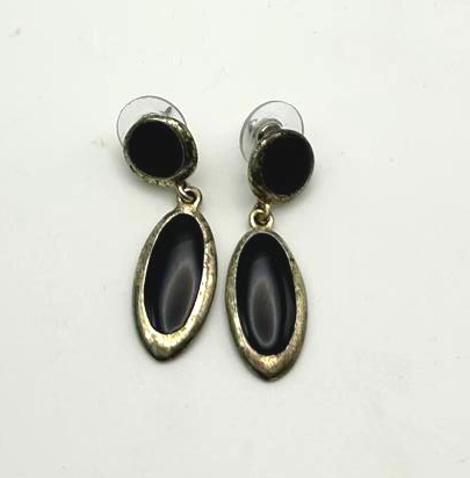 Designer Vintage Drop Earrings Unisex Minimalist Streetwear Accessory Size ONE SIZE - 1 Thumbnail