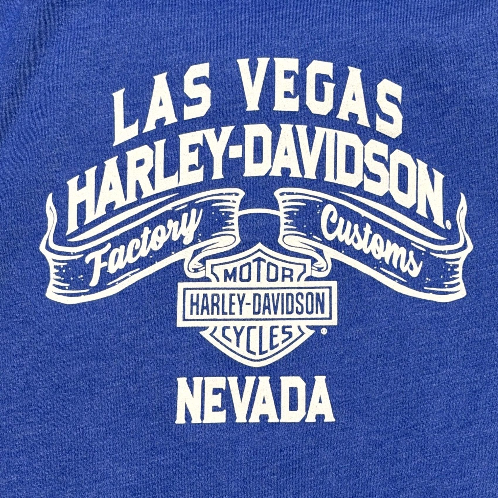 Harley Davidson Harley-Davidson Shirt Womens Medium Blue Crewneck Las Vegas Nevada Graphic Tee Size M / US 6-8 / IT 42-44 - 8 Thumbnail