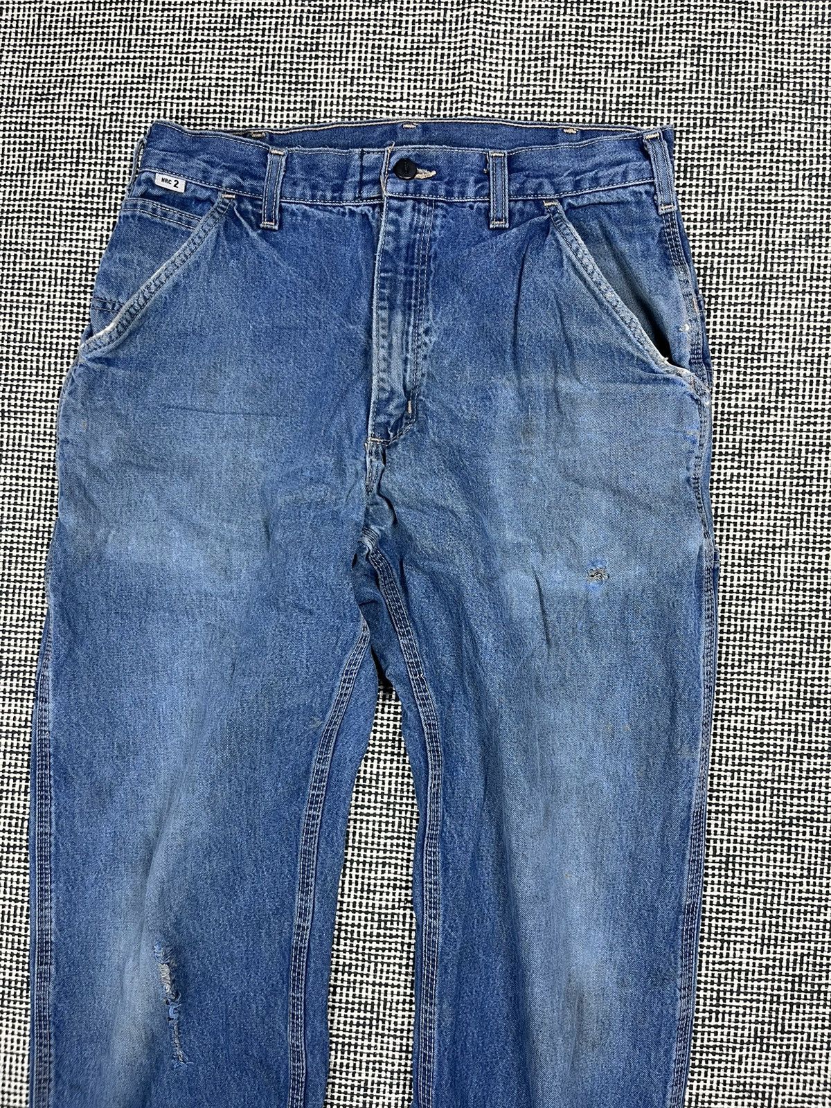 Carhartt × Vintage Light blue distressed baggy carhartt carpenter flame resist Size US 30 / EU 46 - 8 Thumbnail