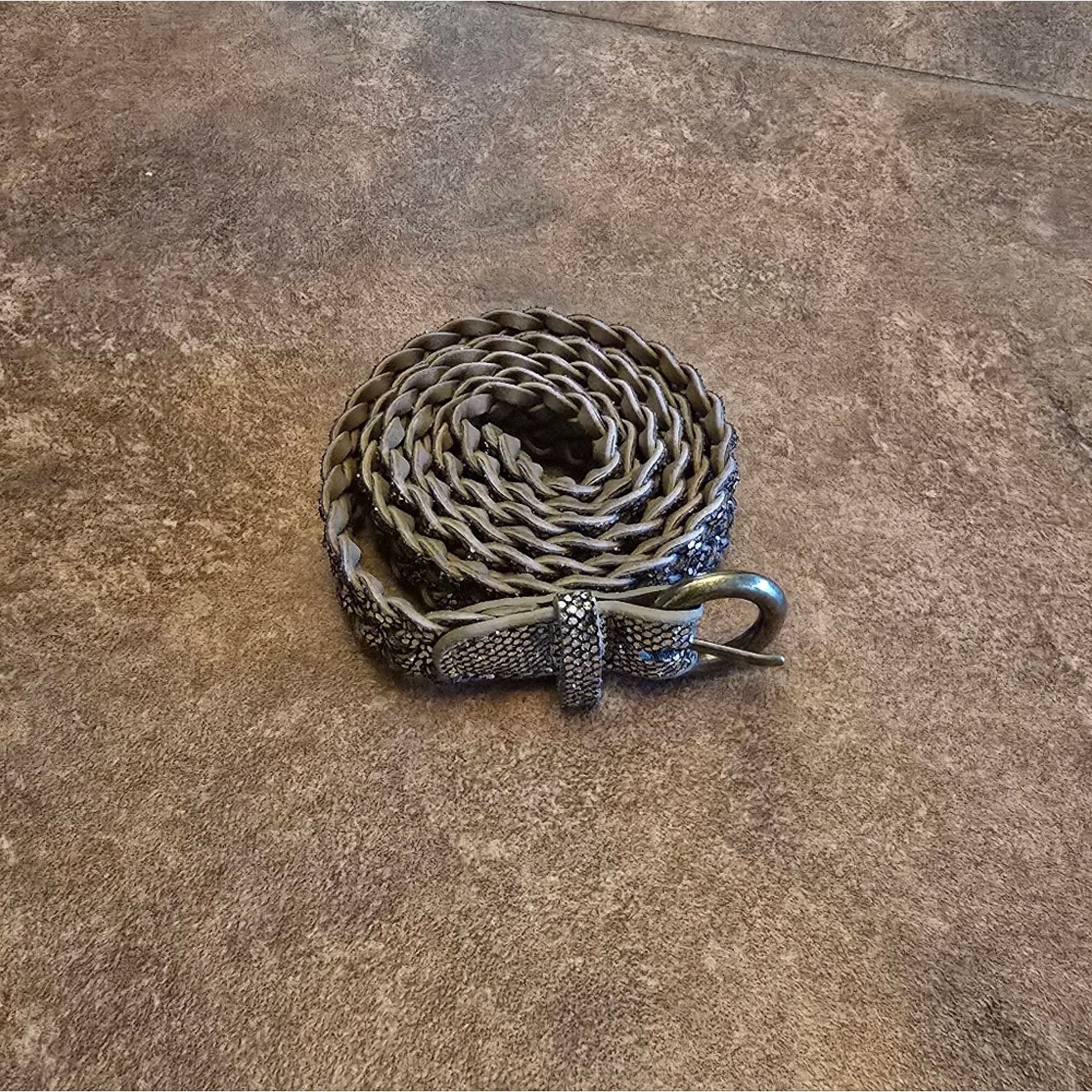 Other Chocolate Metallic Braided 38 Belt Size ONE SIZE - 2 Thumbnail