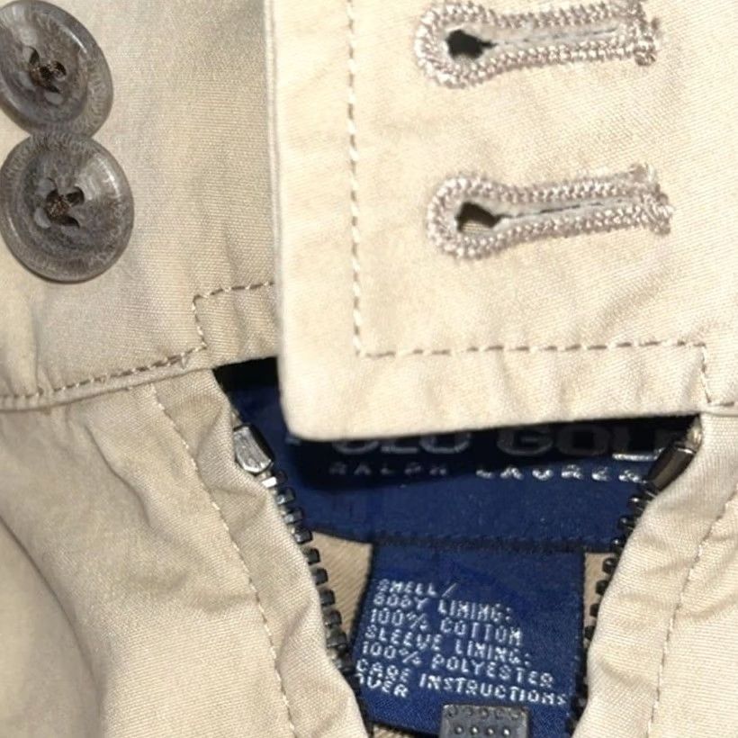 Polo Ralph Lauren VINTAGE Polo Golf Ralph Lauren Cotton Jacket Beige Plaid Long Sleeve Size L Mens Size US L / EU 52-54 / 3 - 7 Thumbnail