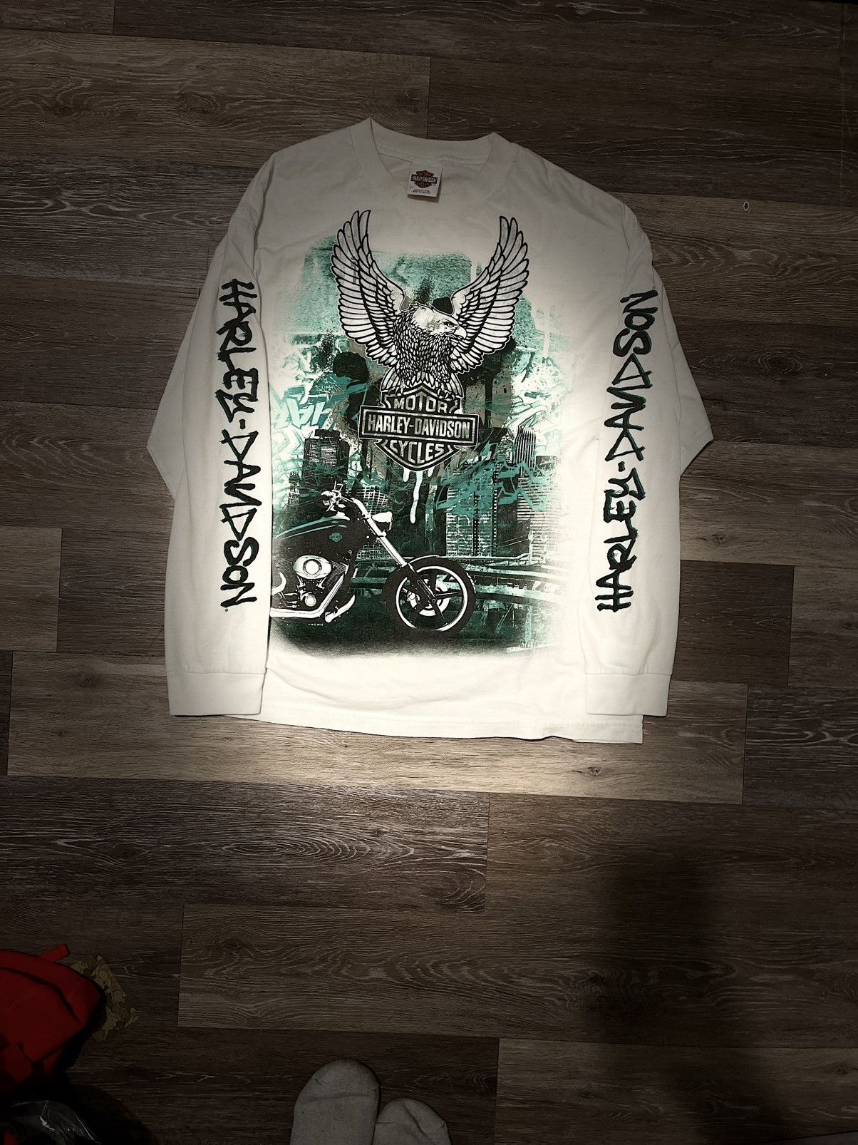 Harley Davidson Y2K 2000s Harley Davidson L/S Tee Size US XL / EU 56 / 4 - 6 Thumbnail