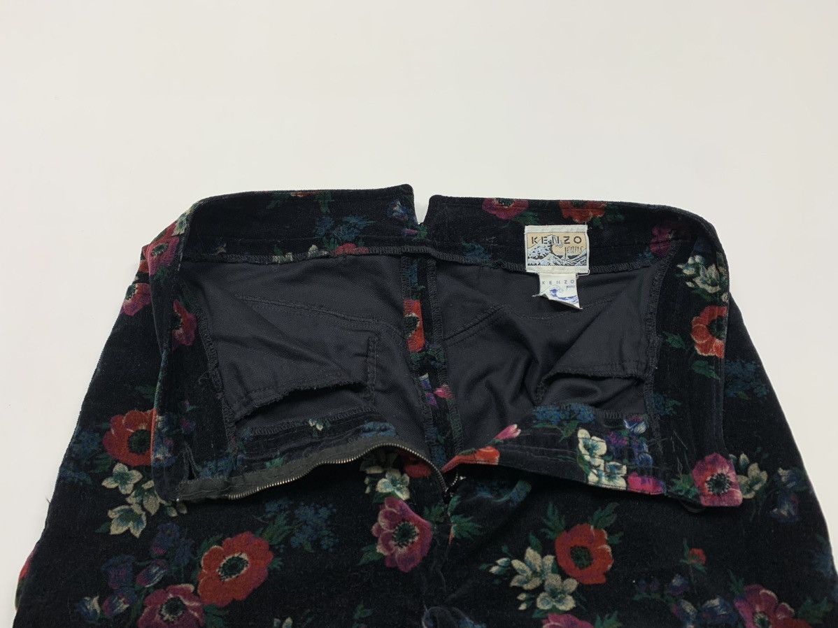 Kenzo Kenzo Vilvet Flowers Pant Vintage 80s Made In France Size 26" / US 2 / IT 38 - 7 Thumbnail