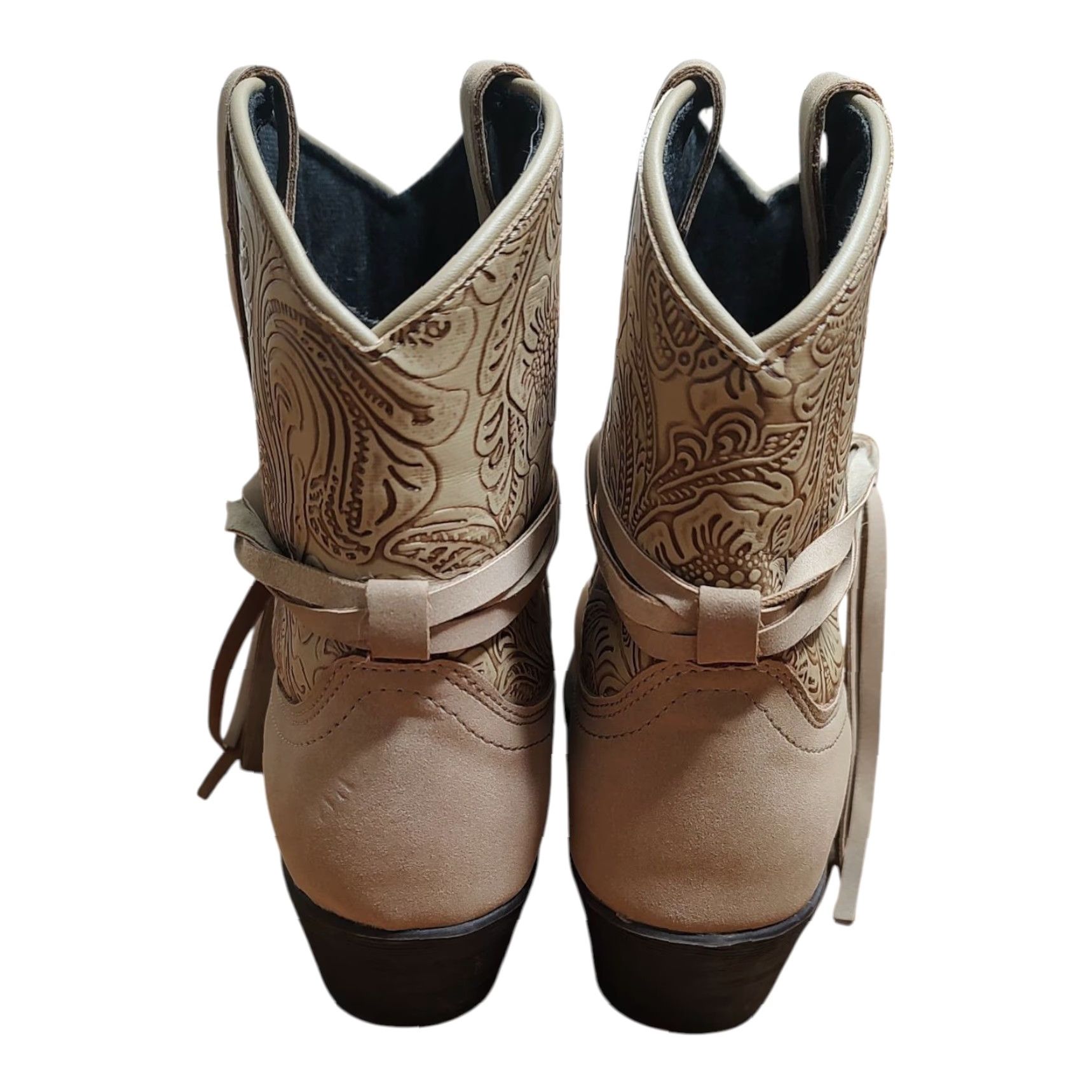Vintage Dingo Valerie Paisley Round Toe Cowboy Boots Womens Beige Casual 8M DI8951 Size 8M Size US 8 / IT 38 - 5 Thumbnail