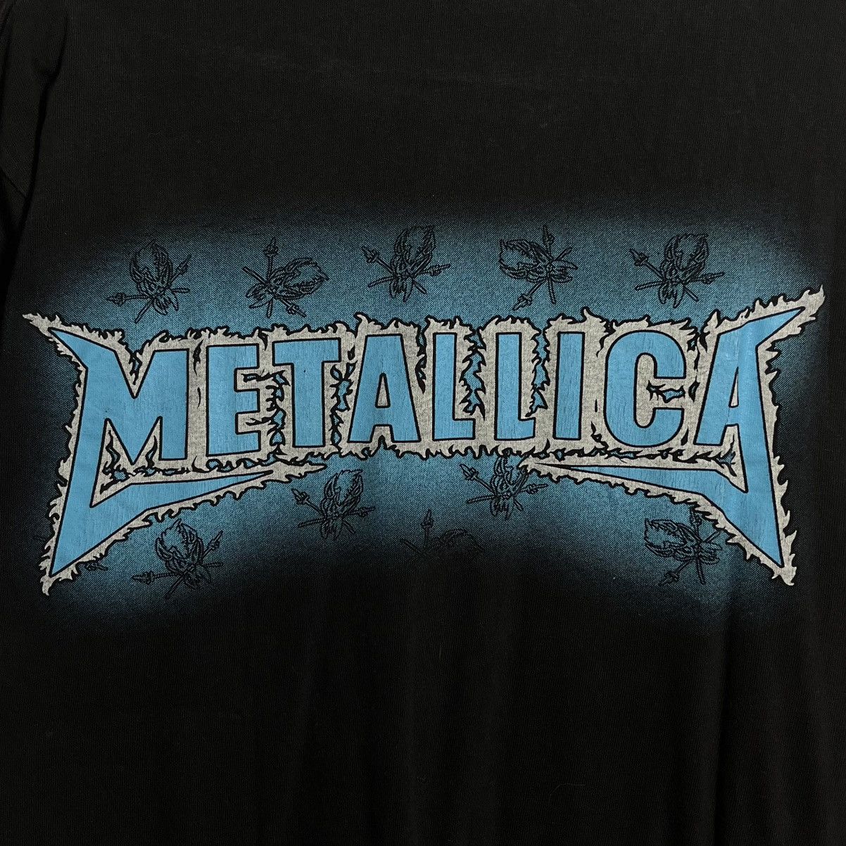 Band Tees × Metallica × Vintage Metallica 00s Skull Print Metal Rock Music Band Tshirt Size US M / EU 48-50 / 2 - 9 Thumbnail