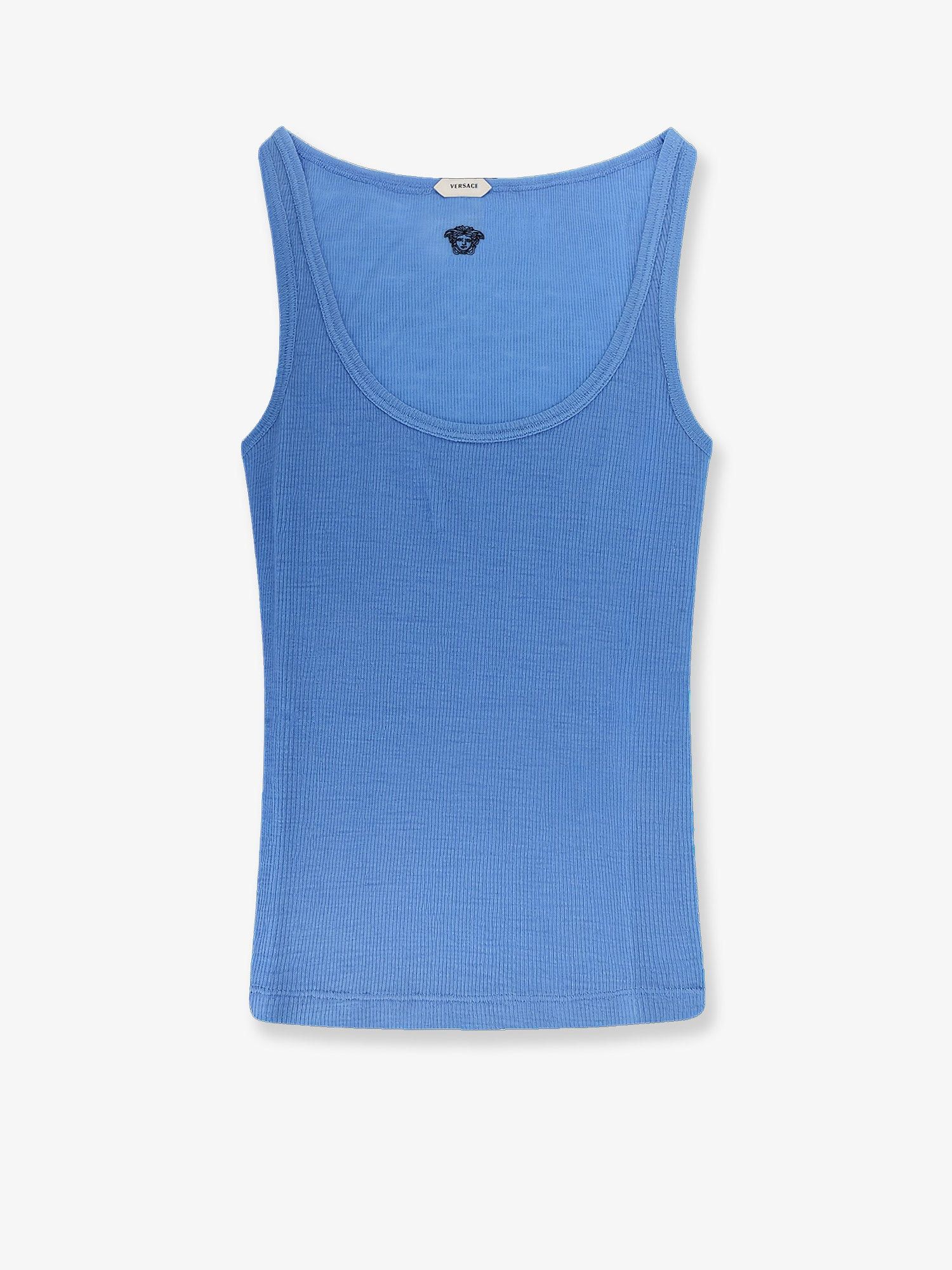 Versace Wool Tank Top With Back Logo Size M / US 6-8 / IT 42-44 - 1 Thumbnail