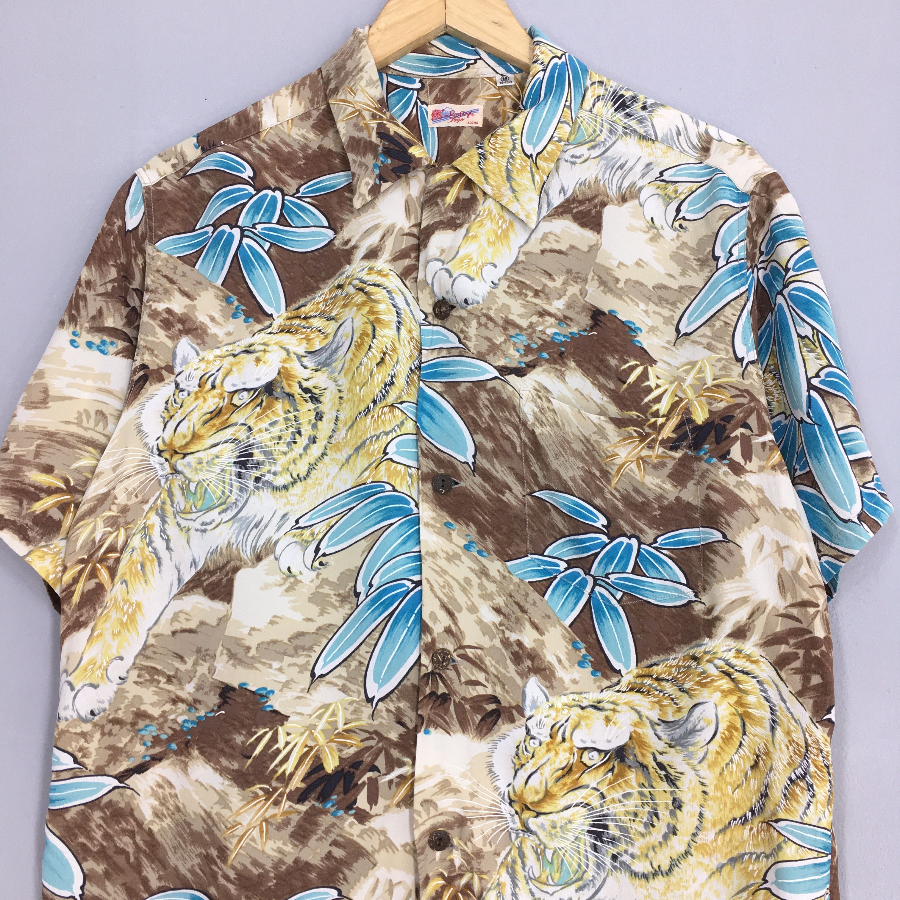 Sun Surf Vintage Sun Surf Jungle Tiger Roar Aloha Rayon Shirt Medium Size US M / EU 48-50 / 2 - 2 Thumbnail
