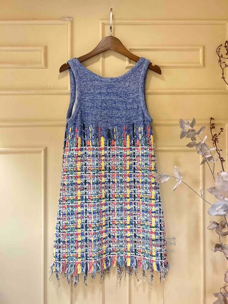 Chanel Chanel Colourful braided denim blue dress Size XXS / US 00 / IT 34 - 8 Thumbnail