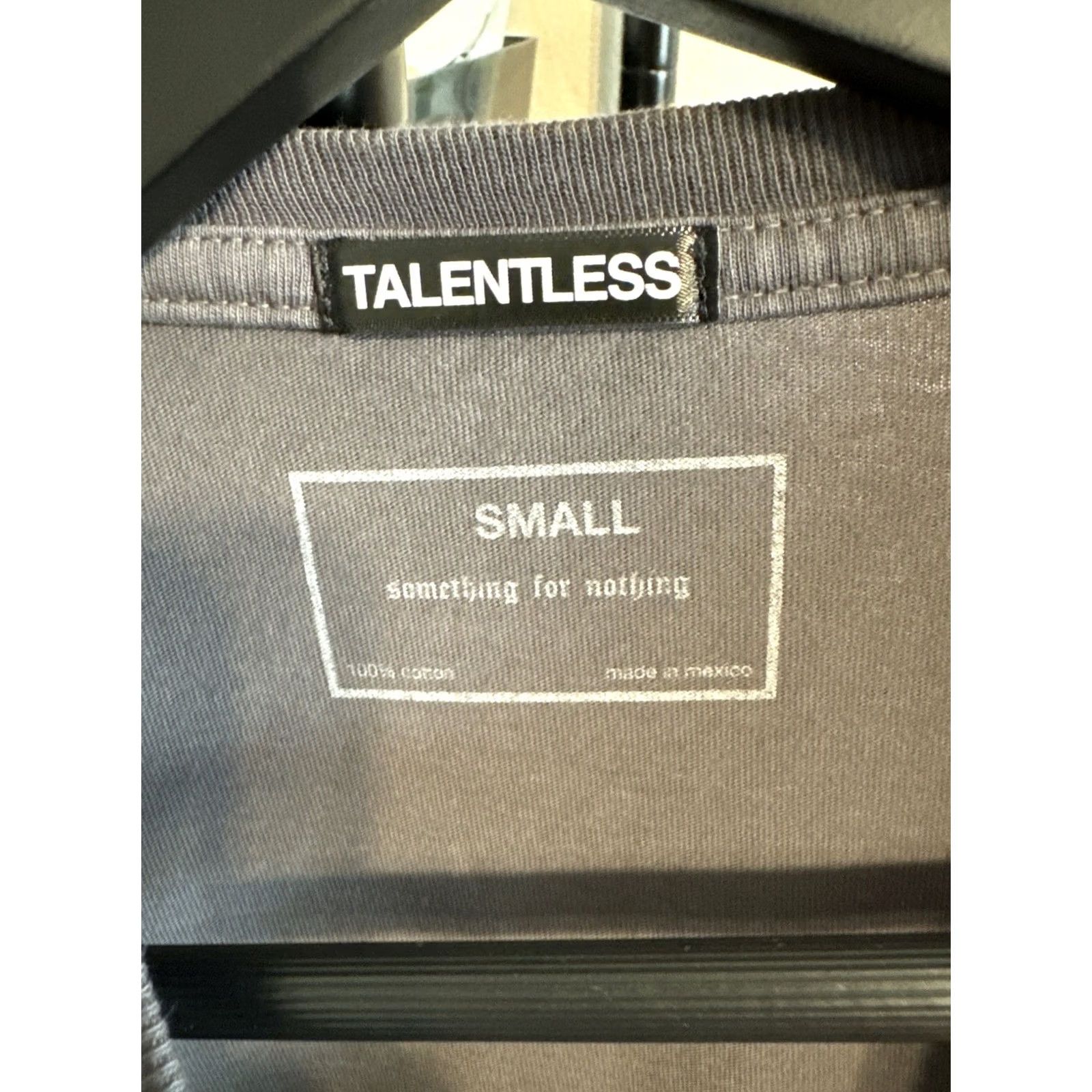 Talentless Talentless Logo T Shirt Small Mens Grey Cotton Knit Short Sleeve Crew Neck Vintage: No Size US S / EU 44-46 / 1 - 5 Thumbnail