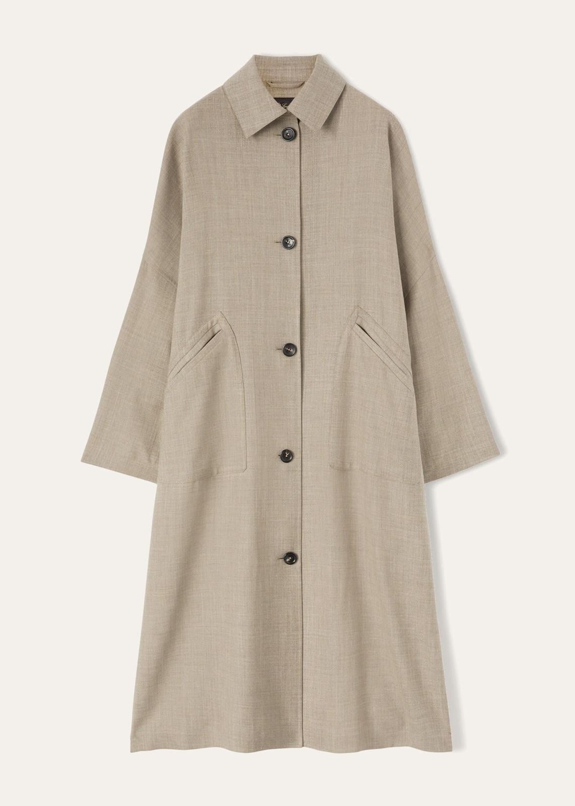 Loro Piana o1srvl11e1124 Virgin Wool Tailoring Coat in Grey Size L / US 10 / IT 46 - 1 Thumbnail