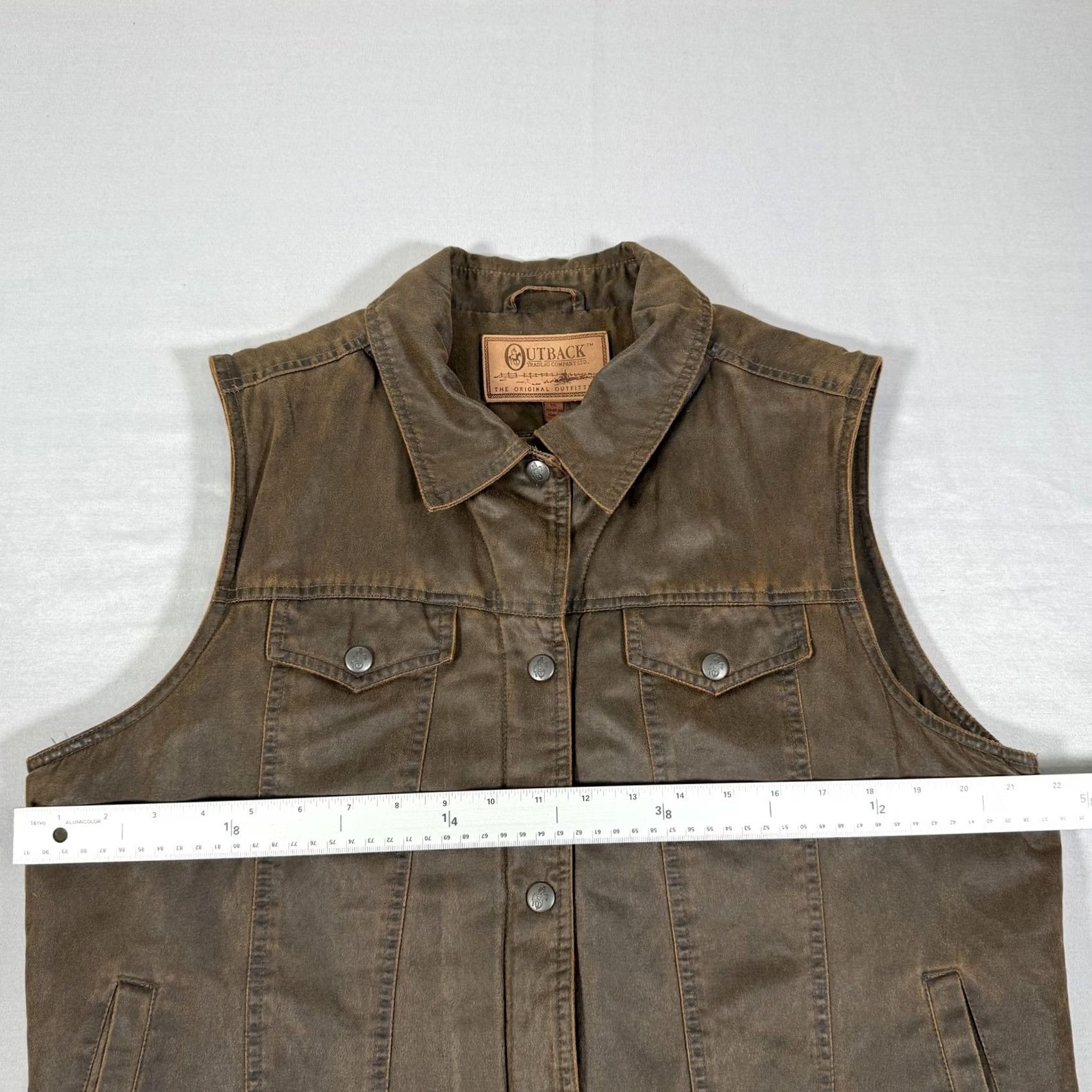 Vintage Outback Trading Vest Women XL Brown Mesa Aztec Sherpa Lined Western Cowgirl Work Shirt Size XL / US 12-14 / IT 48-50 - 4 Thumbnail