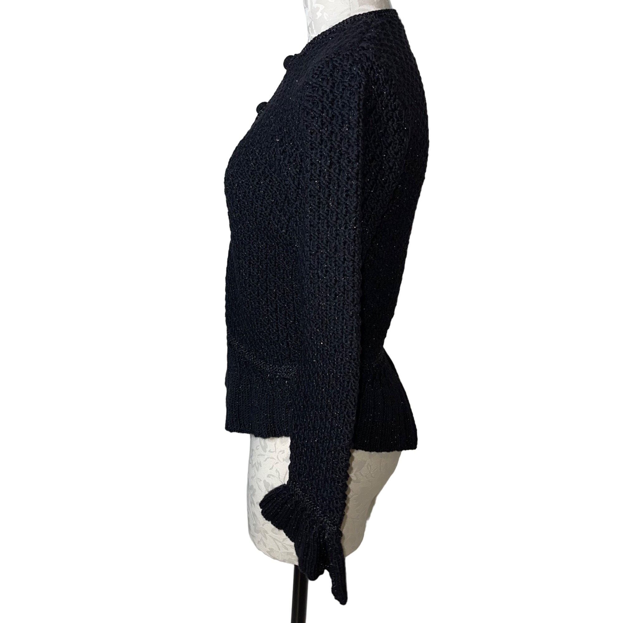 Vintage Vintage Womens Sweater Size Small Black Cardigan Size S / US 4 / IT 40 - 3 Thumbnail