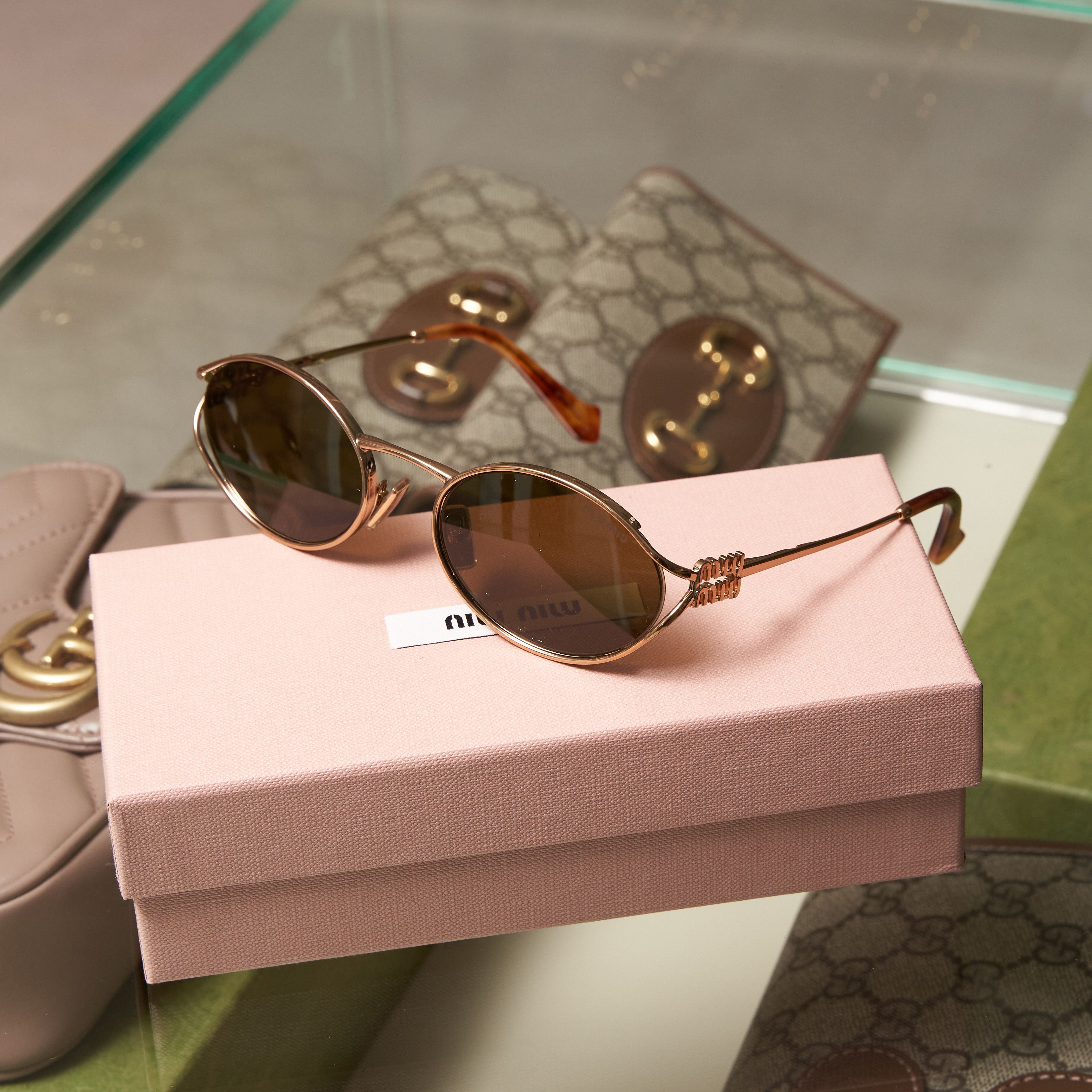 Miu Miu MIU MIU MU 52YS 7OE01T SUNGLASSES BRASS GOLD Size ONE SIZE - 1 Thumbnail
