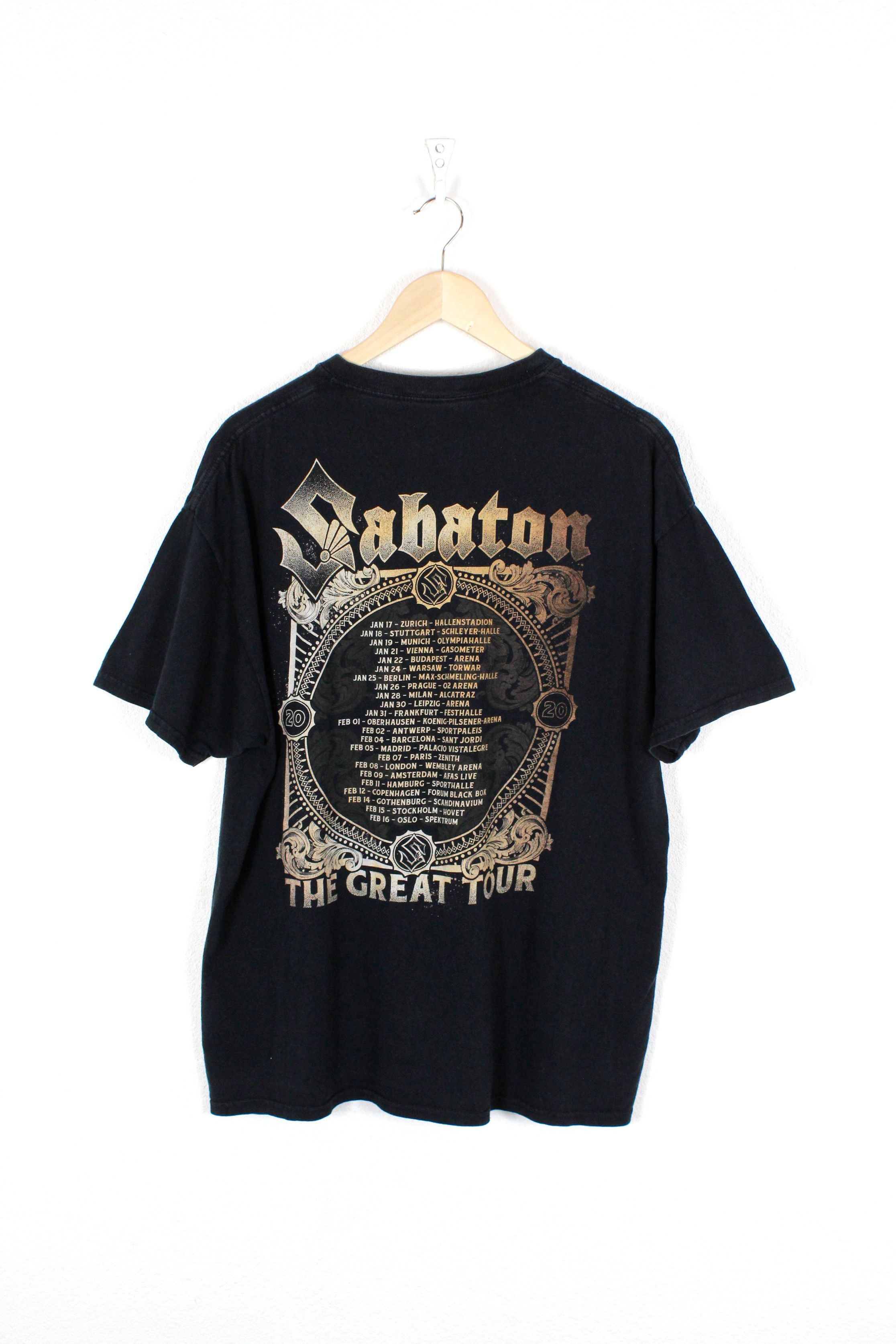 Band Tees × Vintage Sabaton The Great Tour T-shirt Big Logo Y2K Rock Size US XL / EU 56 / 4 - 4 Thumbnail