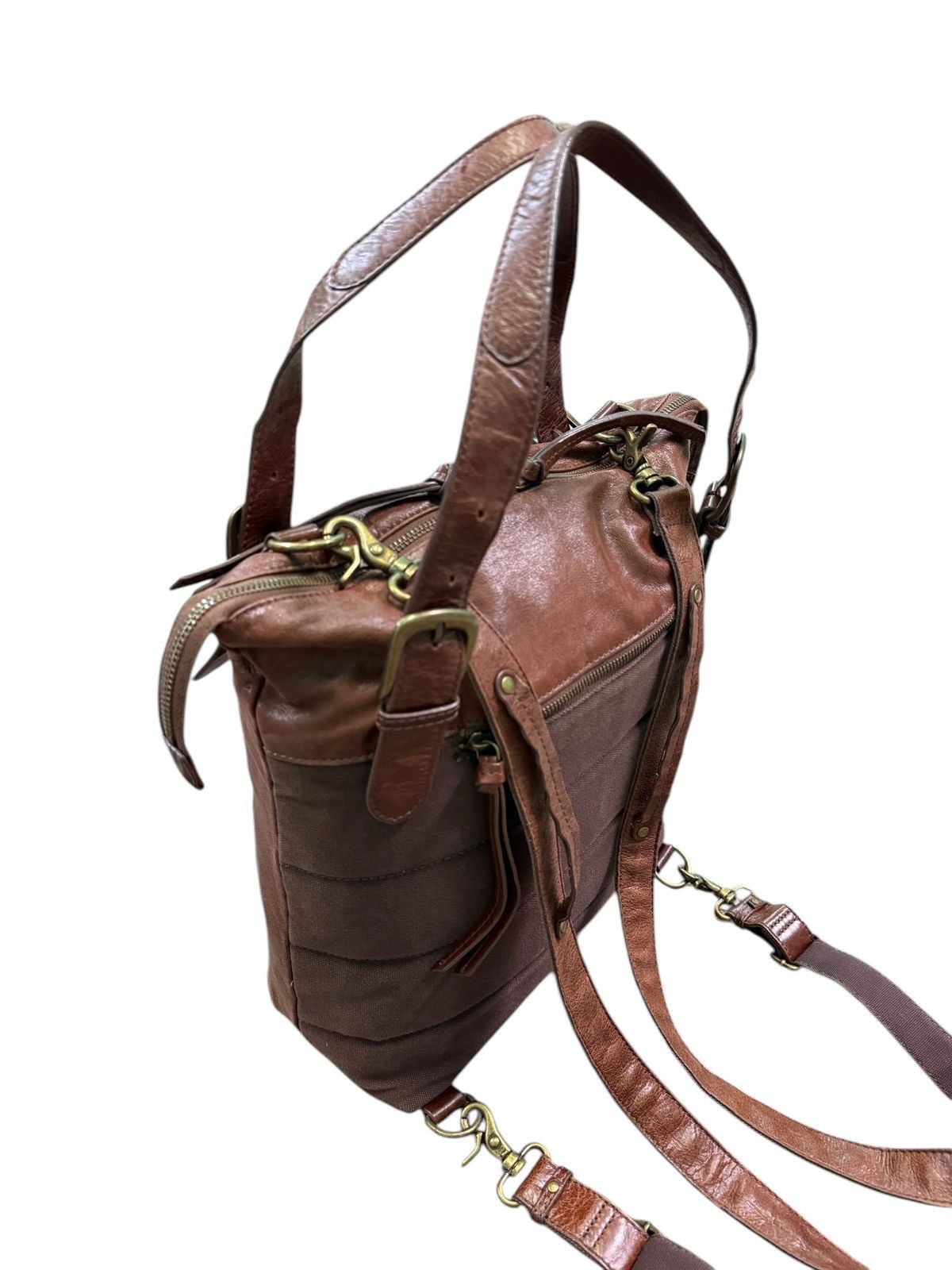 Leather DAKOTA CANVAS LEATHER 2 WAY SHOULDER BACKPACK Size ONE SIZE - 14 Thumbnail