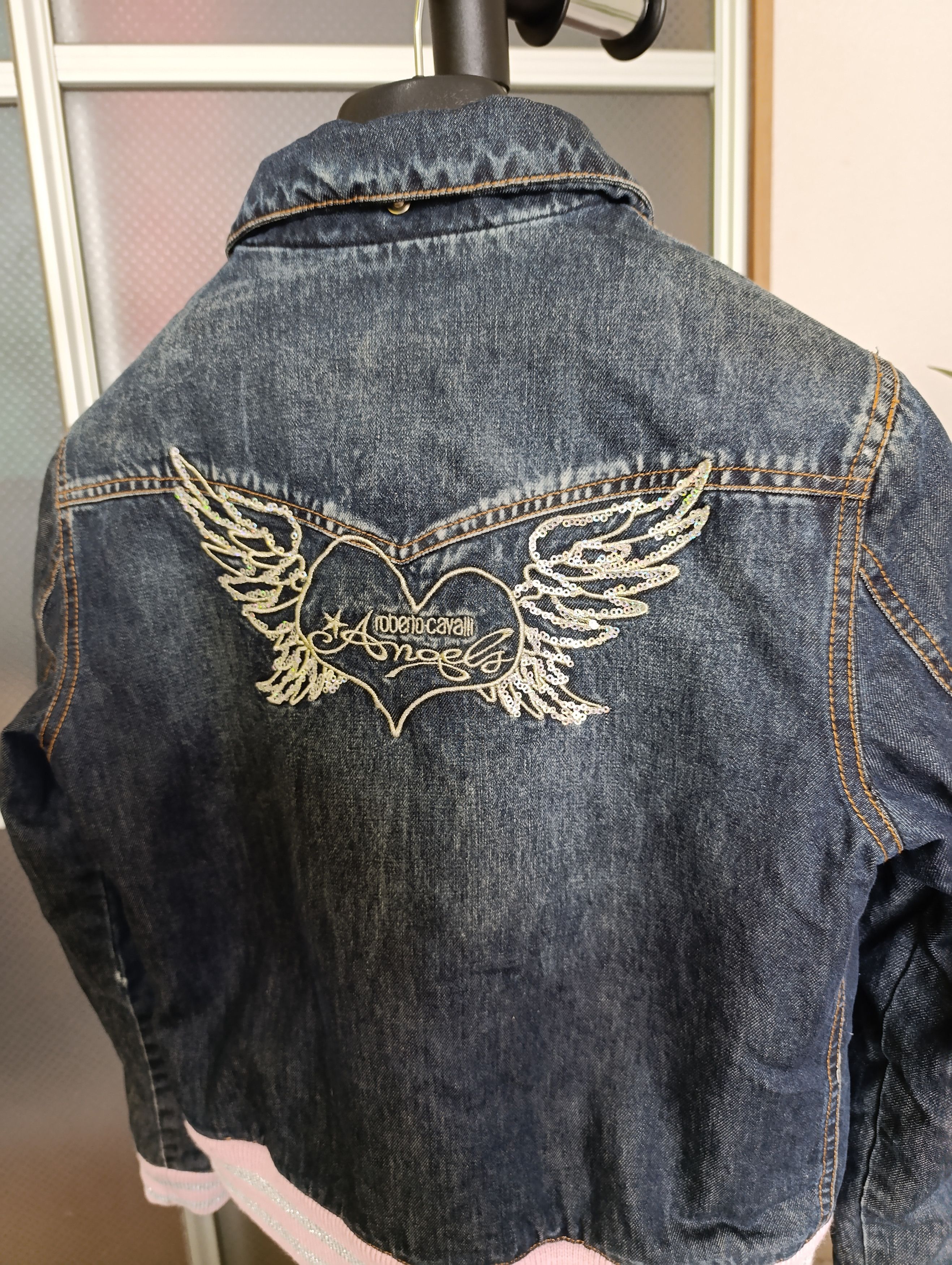 Roberto Cavalli ANGELS BY ROBERTO CAVALLI WOMEN'S INSULATED DENIM JACKET Size XS / US 0-2 / IT 36-38 - 5 Thumbnail