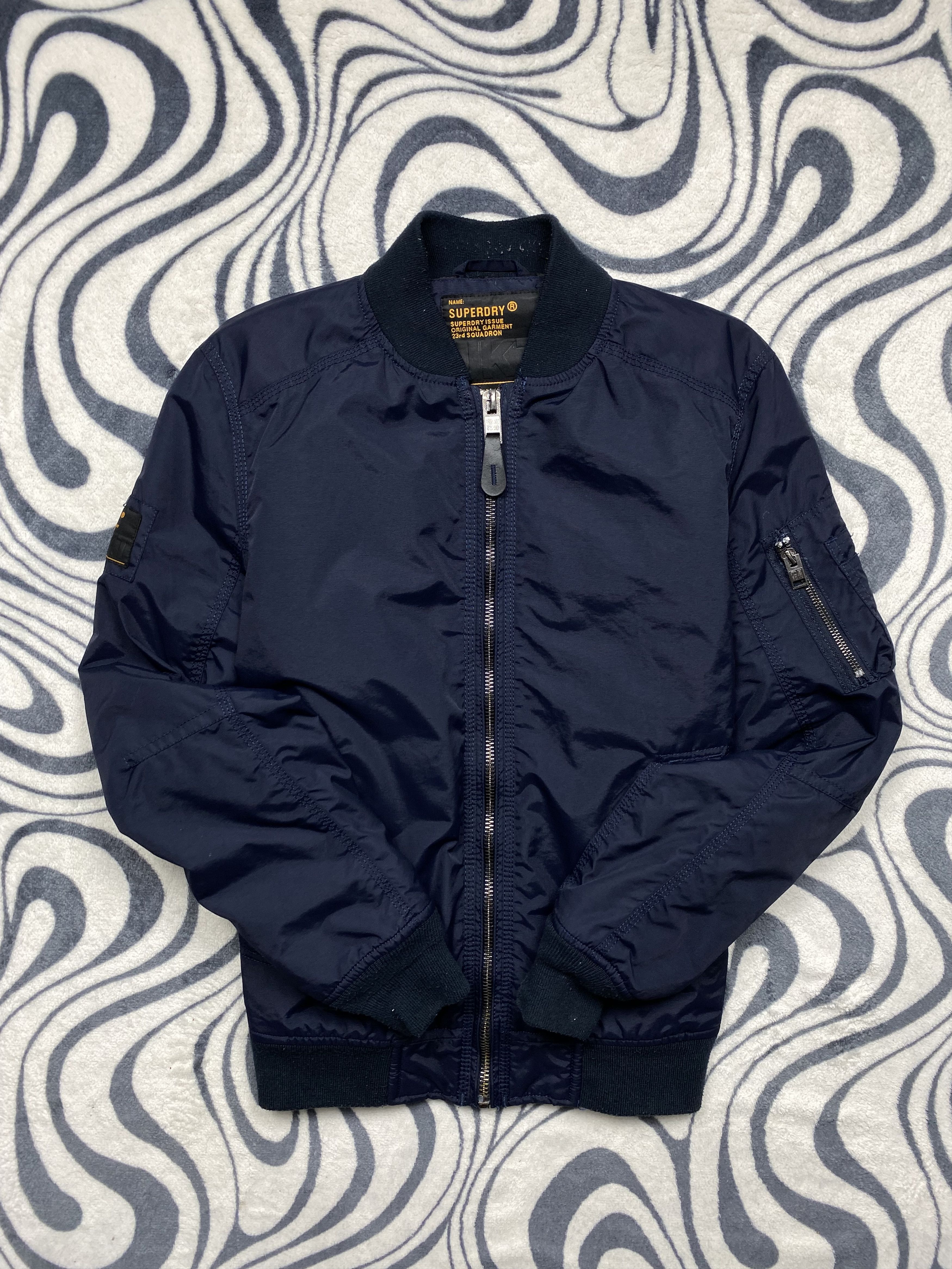 Superdry Vintage Mens Nylon Bomber Jacket Y2K